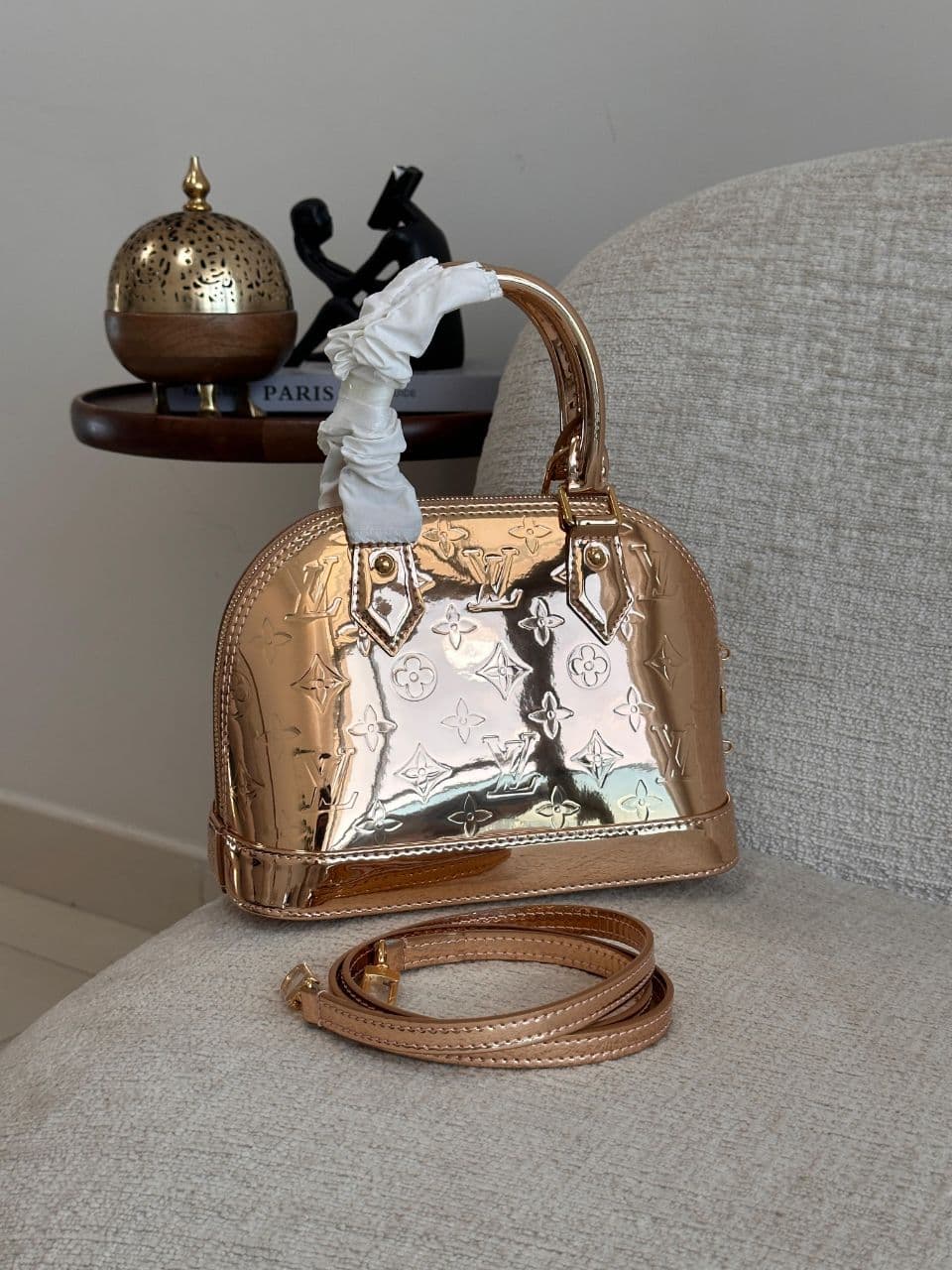 Louis Vuitton Alma BB Monogram Mirror Canvas Handbag