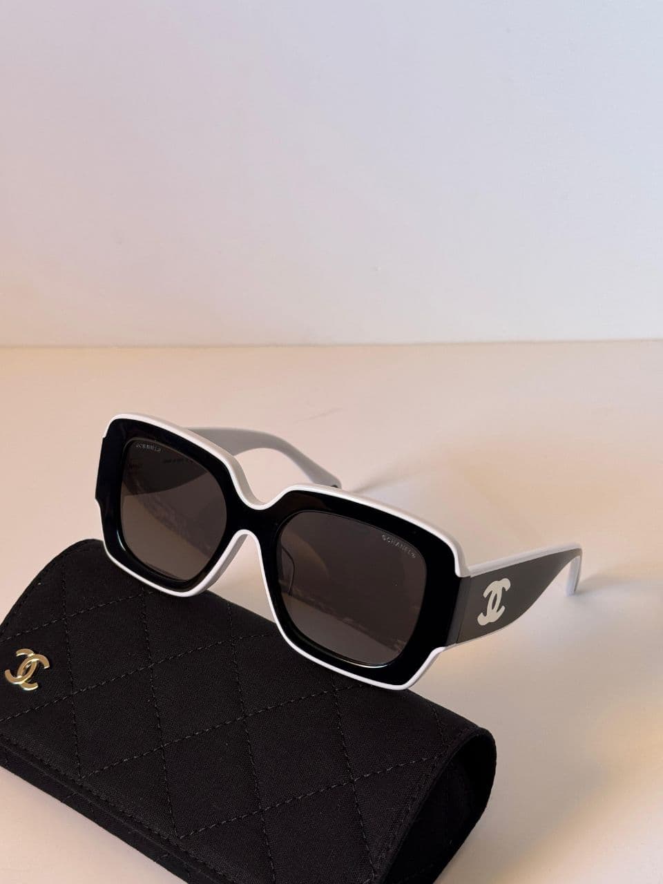 Chanel Square Frame Sunglasses with Bold CC Logo
