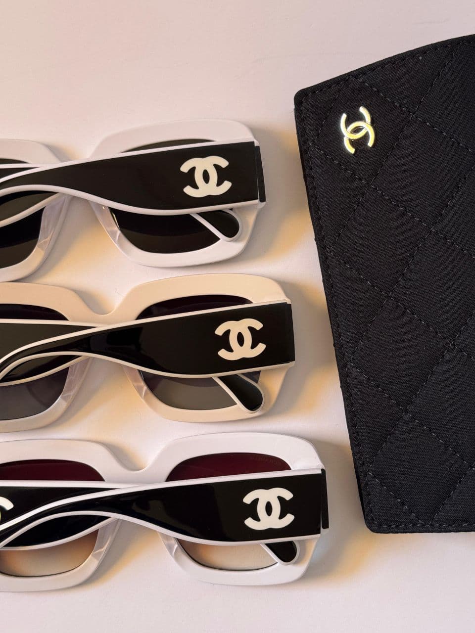 Chanel Square Frame Sunglasses with Bold CC Logo