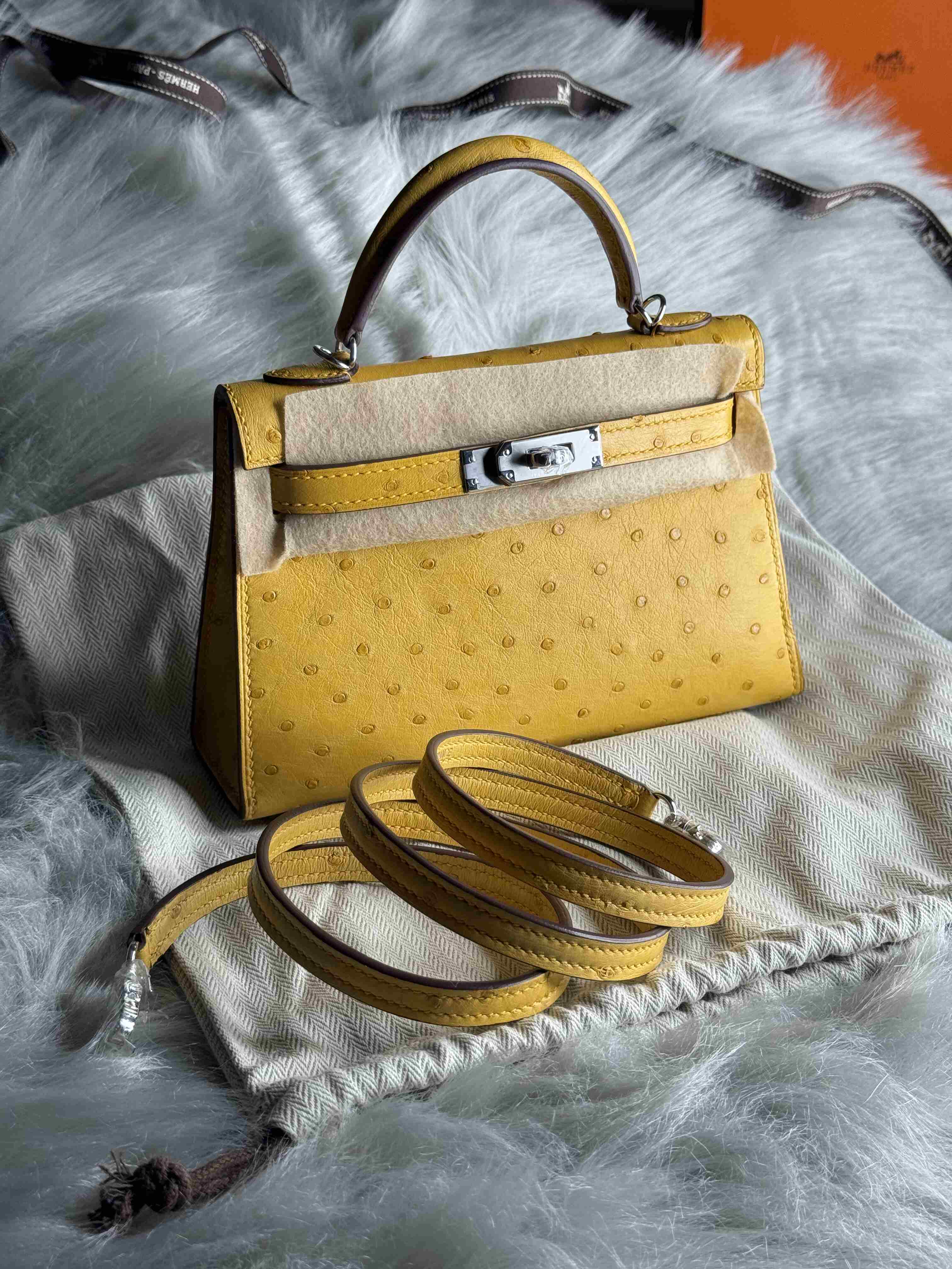 Hermes Mini Kelly Ostrich