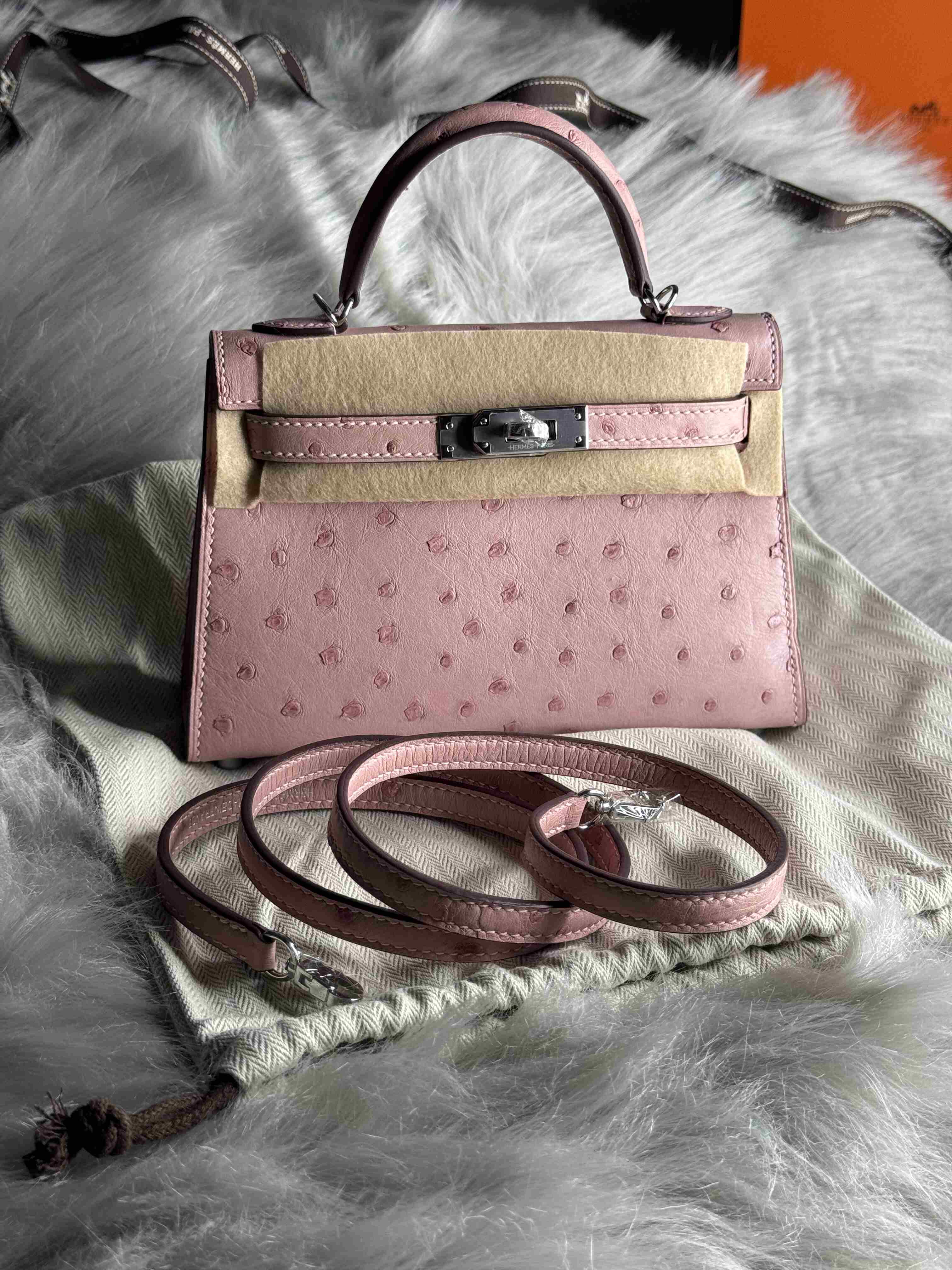 Hermes Mini Kelly Ostrich