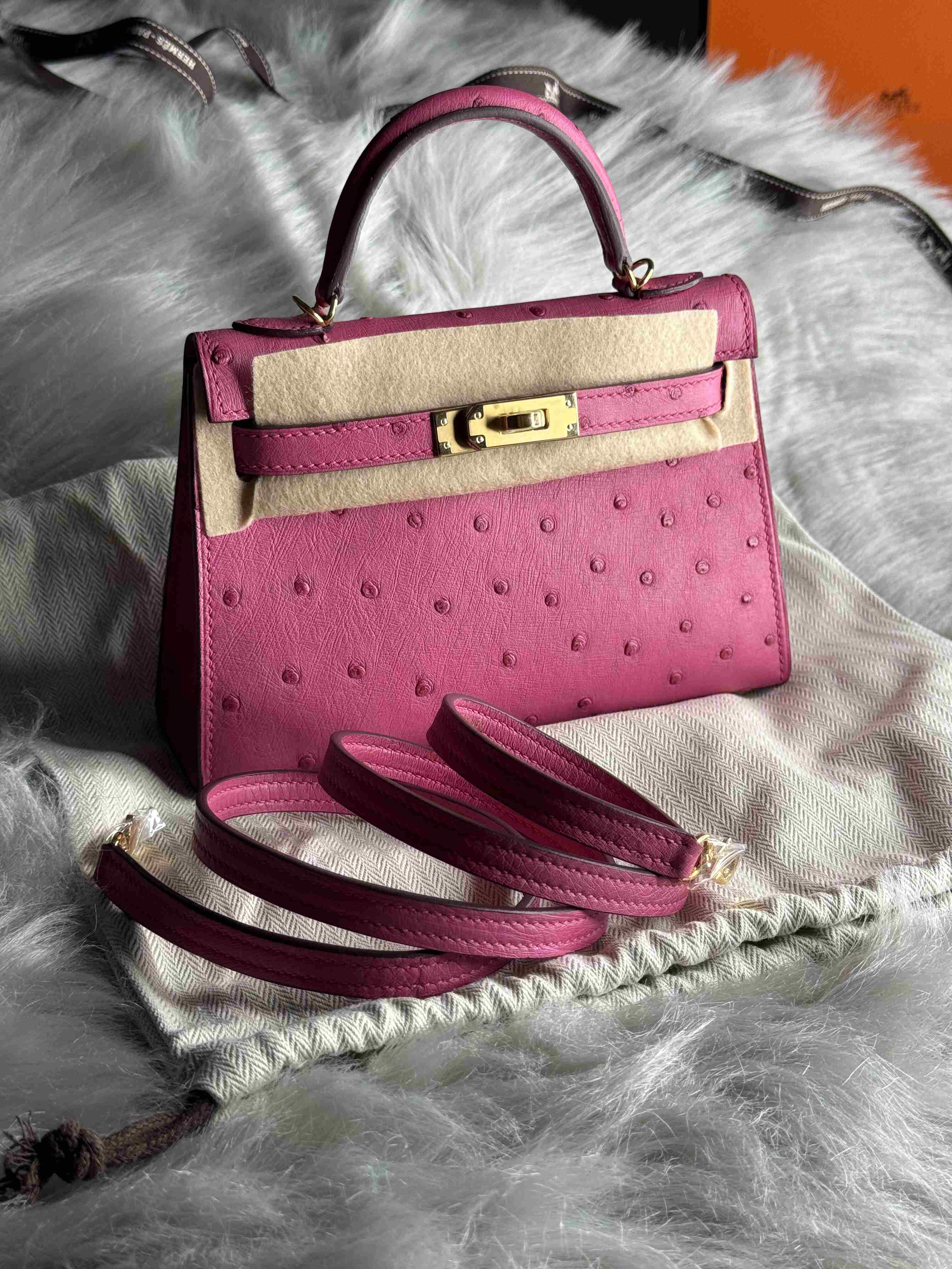 Hermes Mini Kelly Ostrich