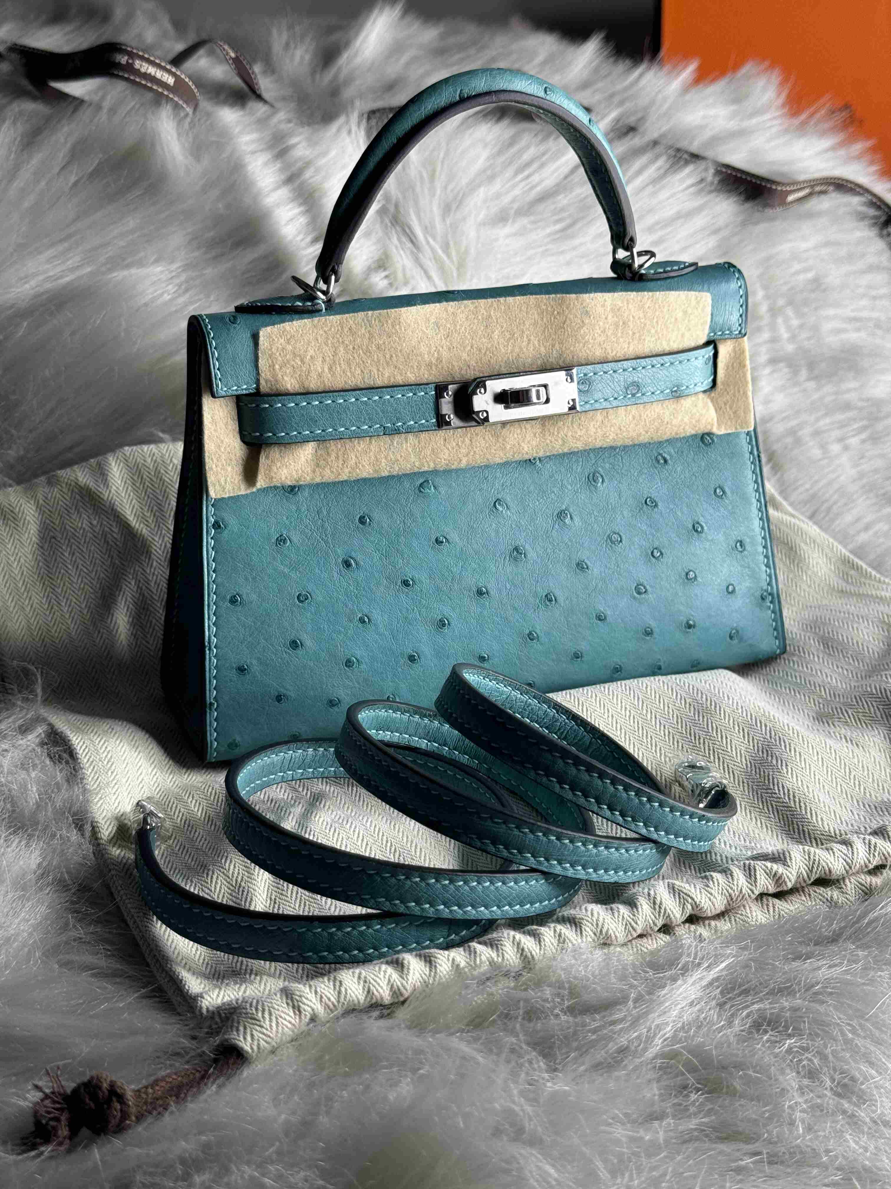Hermes Mini Kelly Ostrich