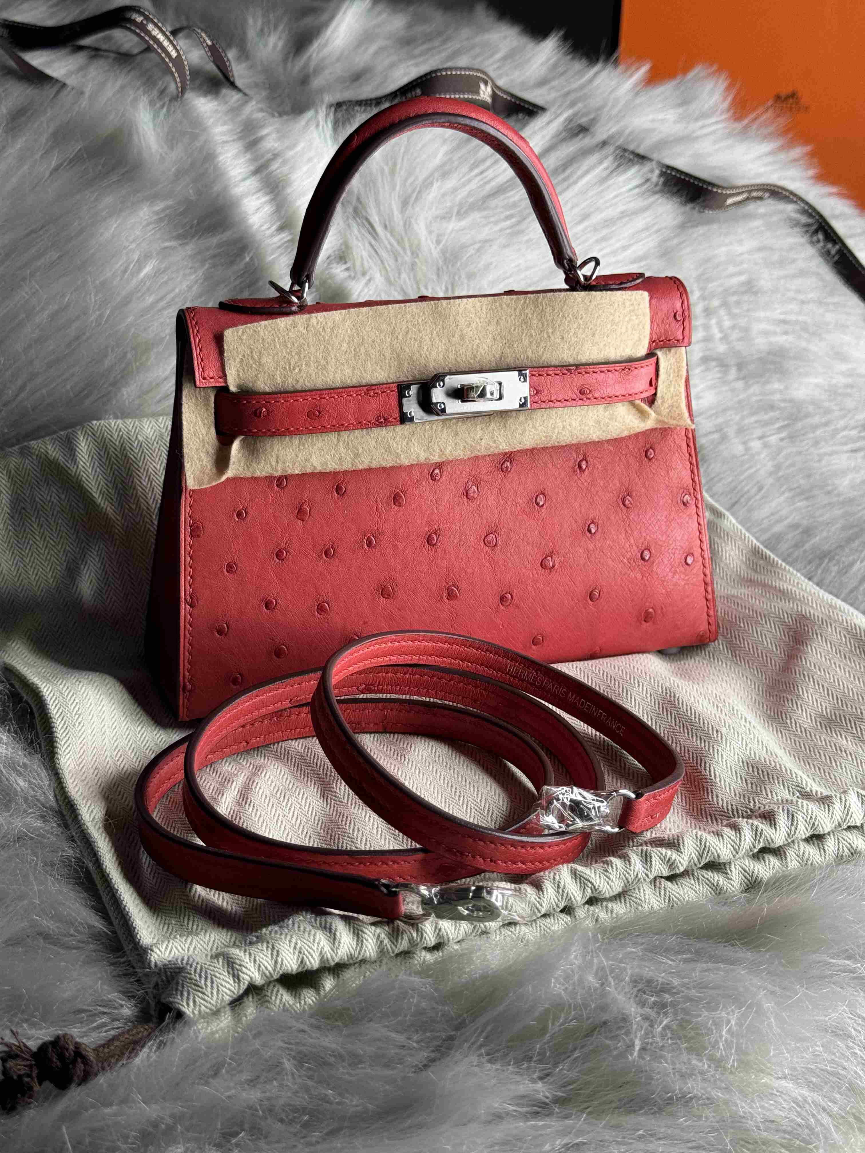 Hermes Mini Kelly Ostrich