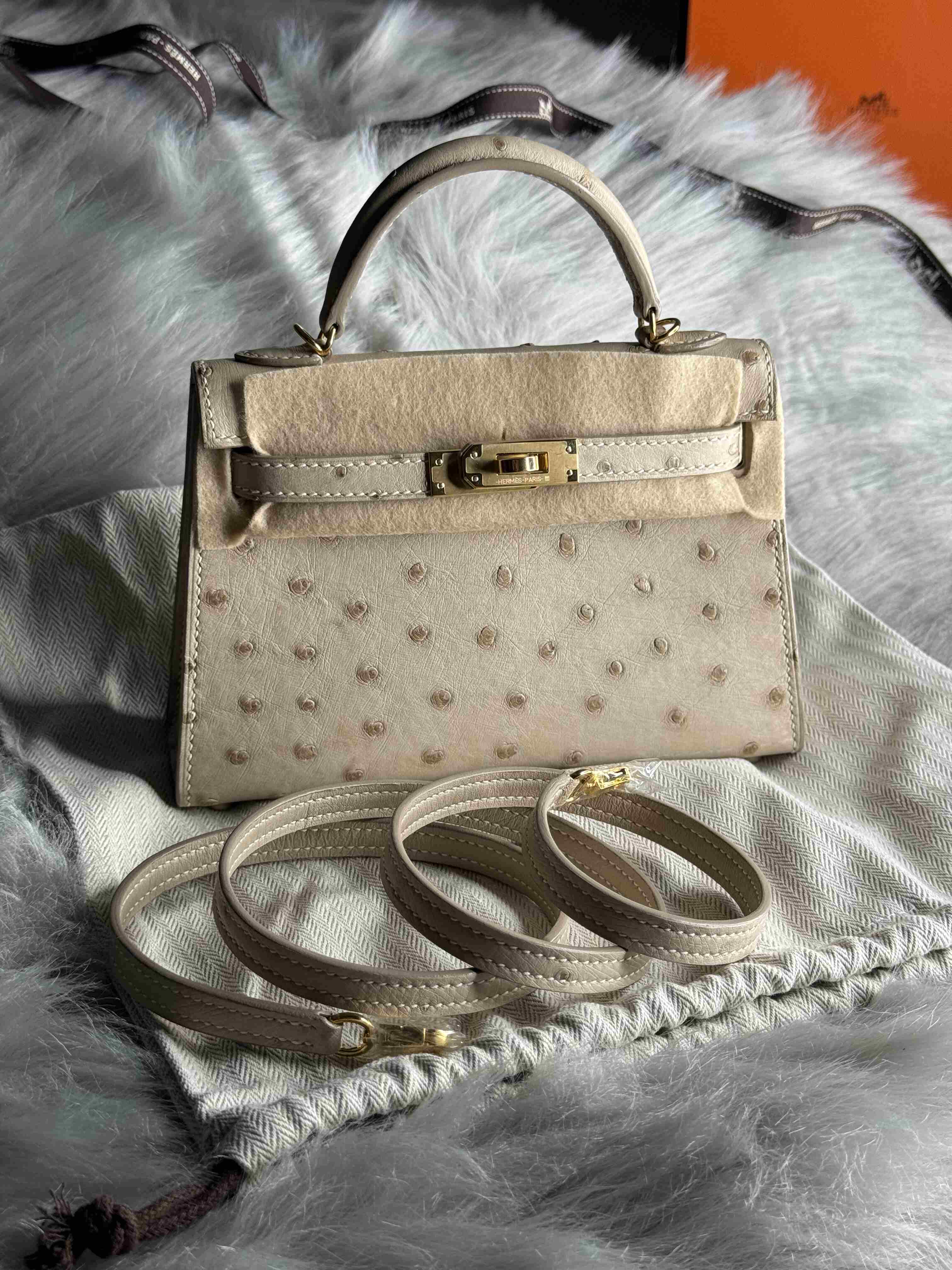 Hermes Mini Kelly Ostrich