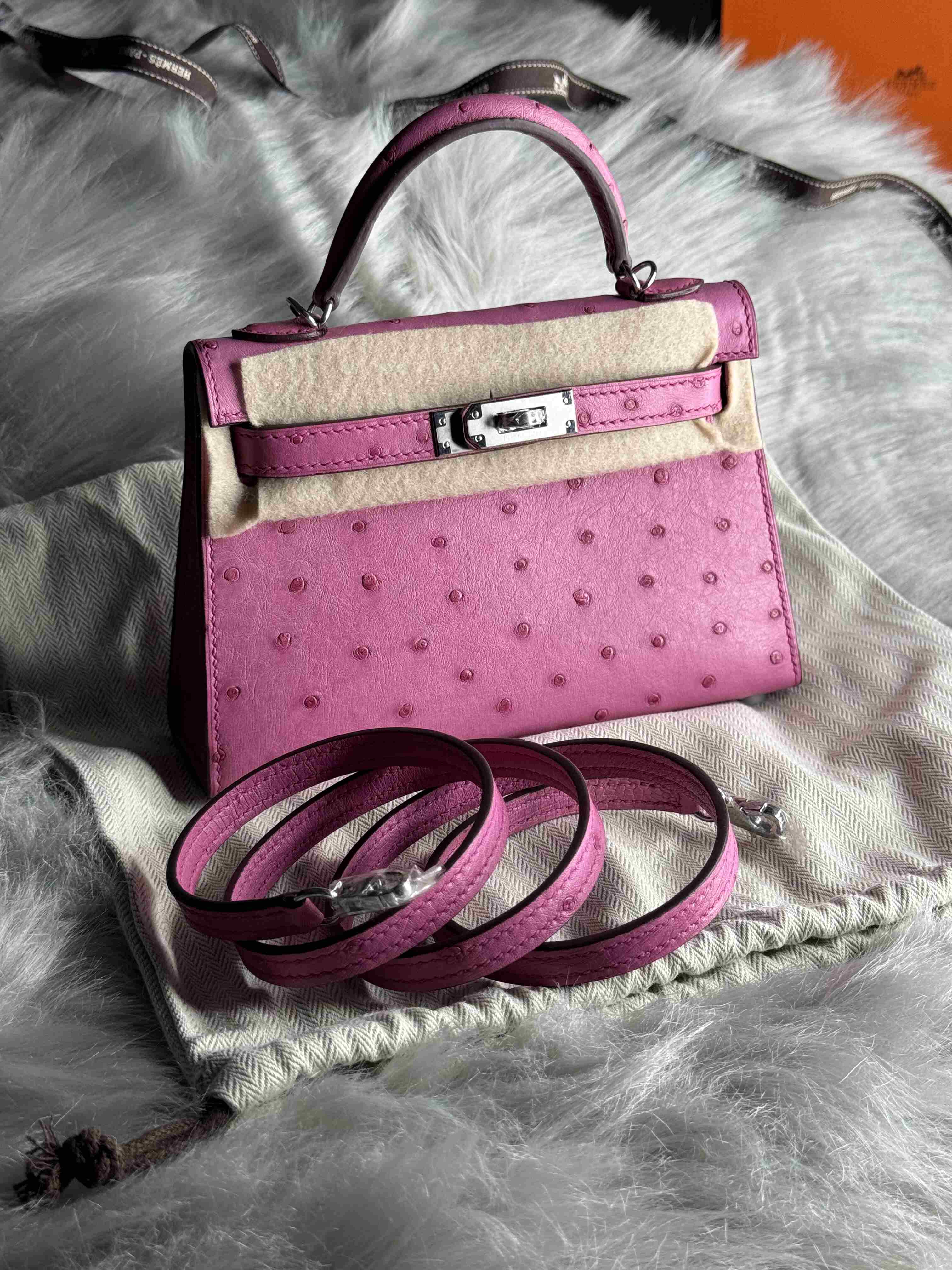 Hermes Mini Kelly Ostrich