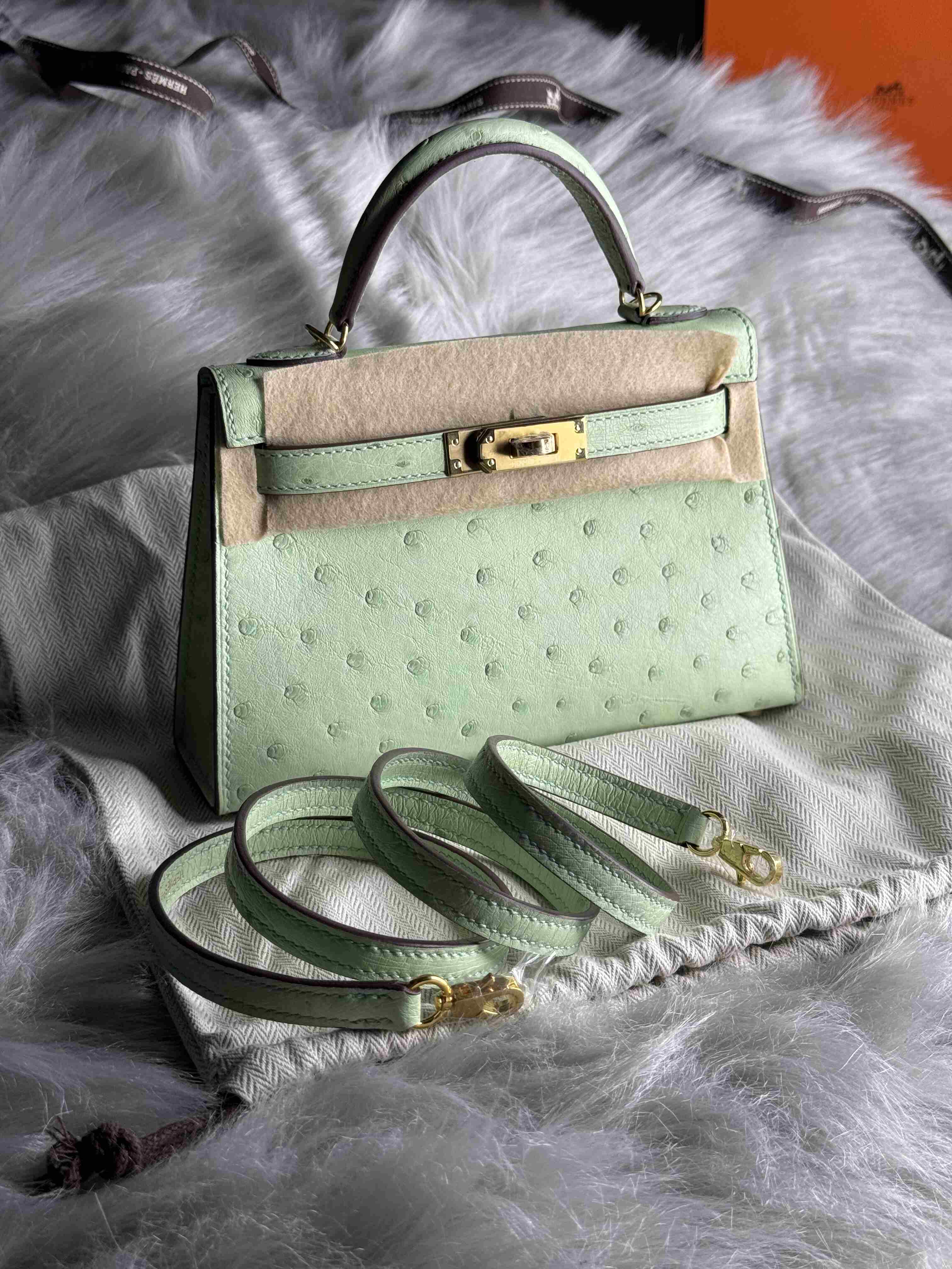 Hermes Mini Kelly Ostrich
