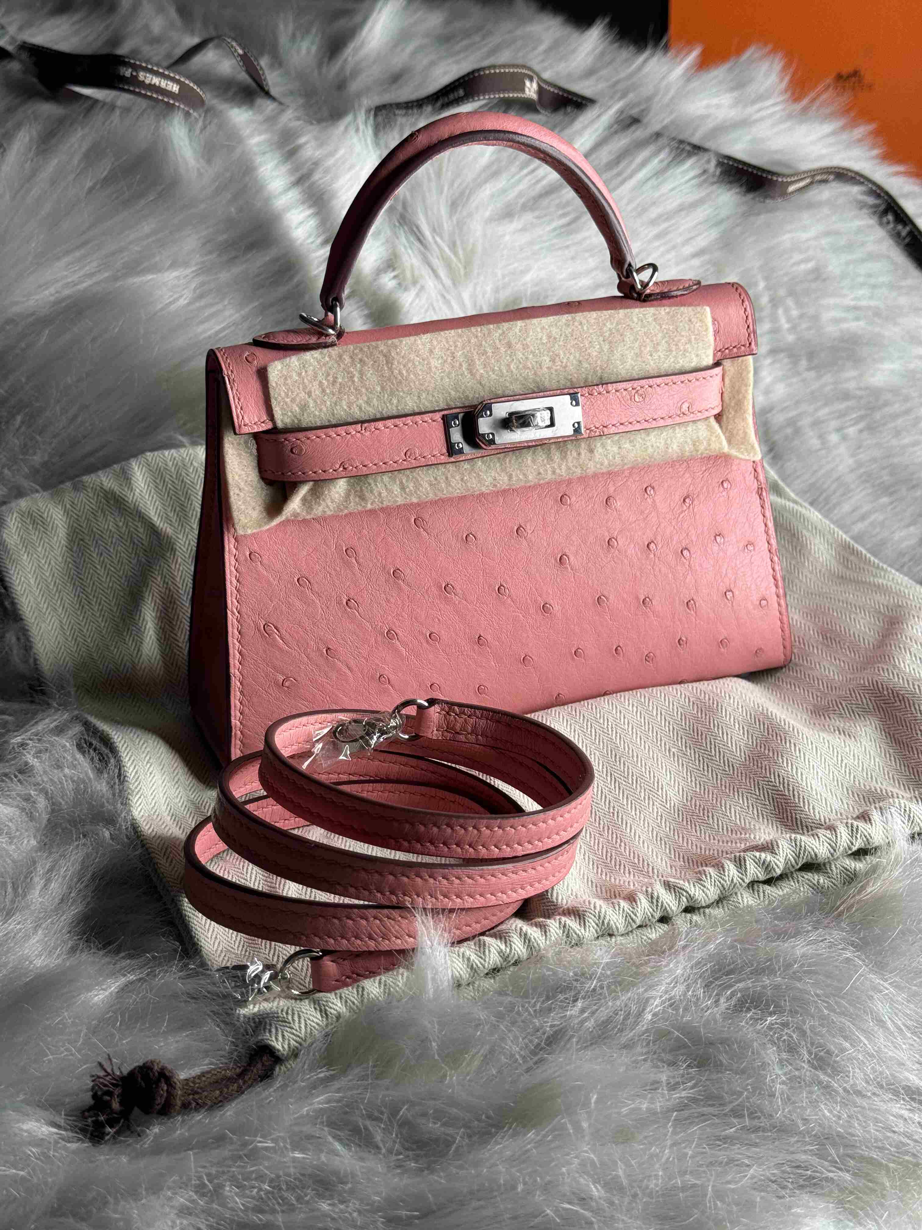 Hermes Mini Kelly Ostrich