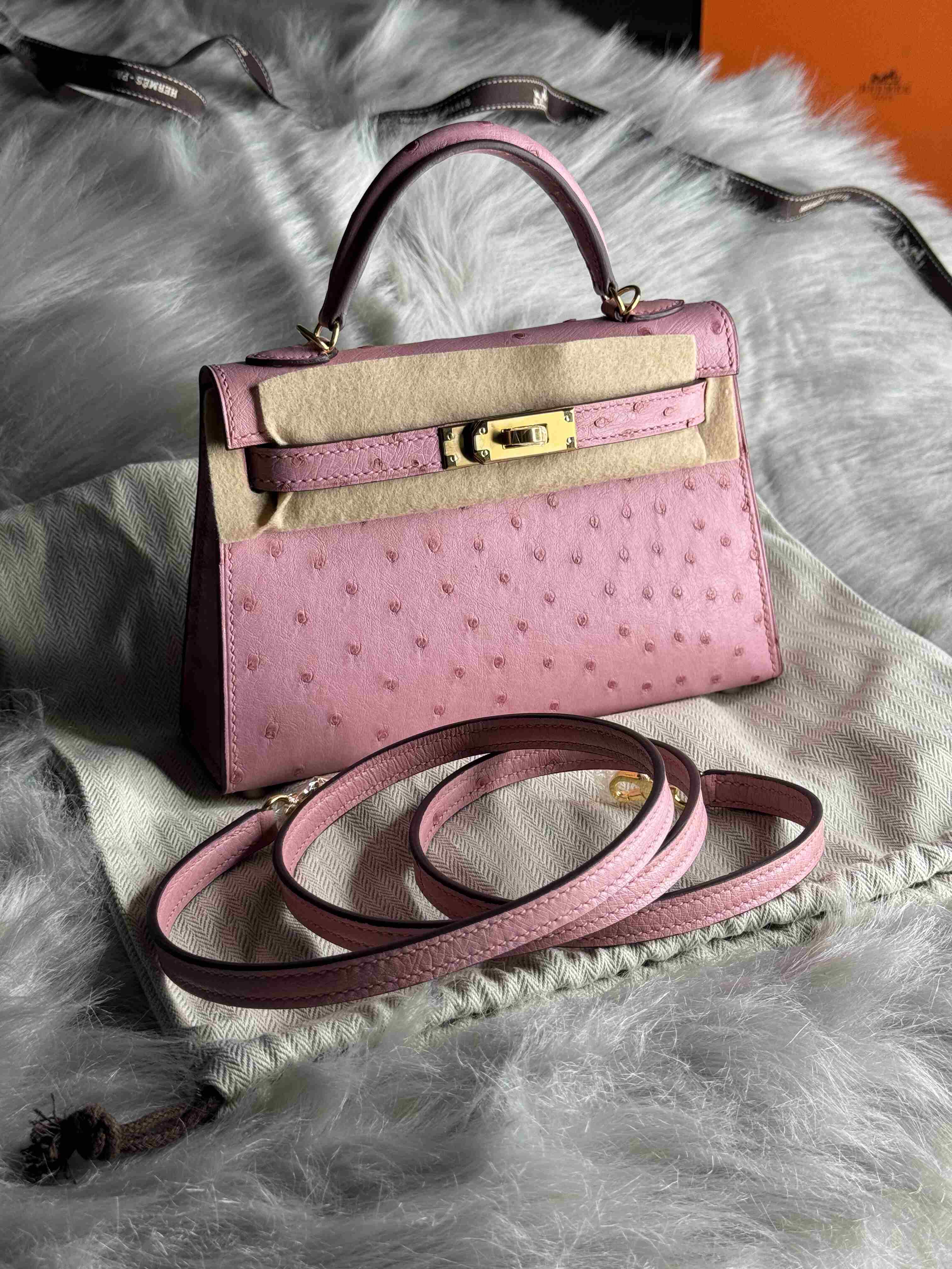 Hermes Mini Kelly Ostrich
