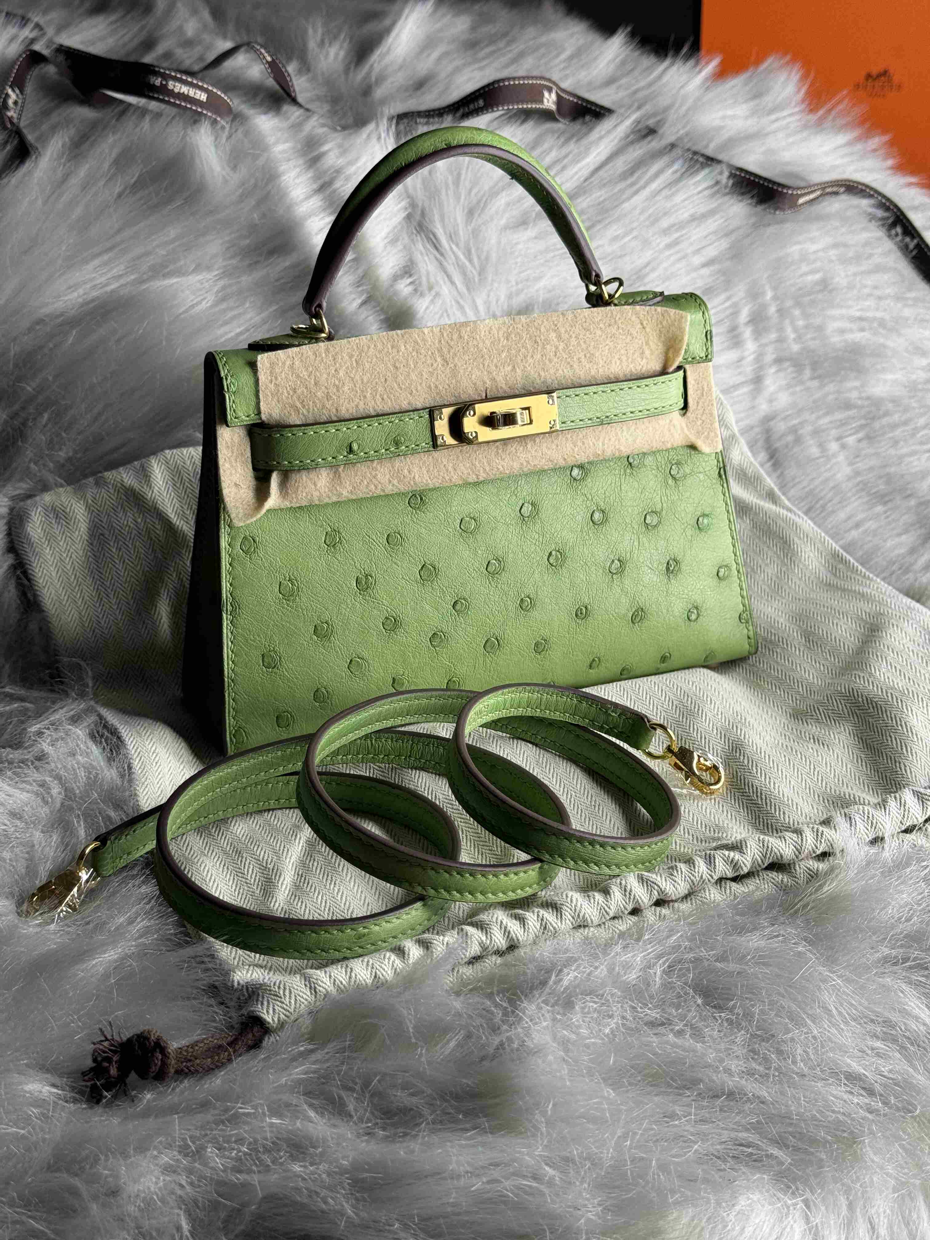 Hermes Mini Kelly Ostrich