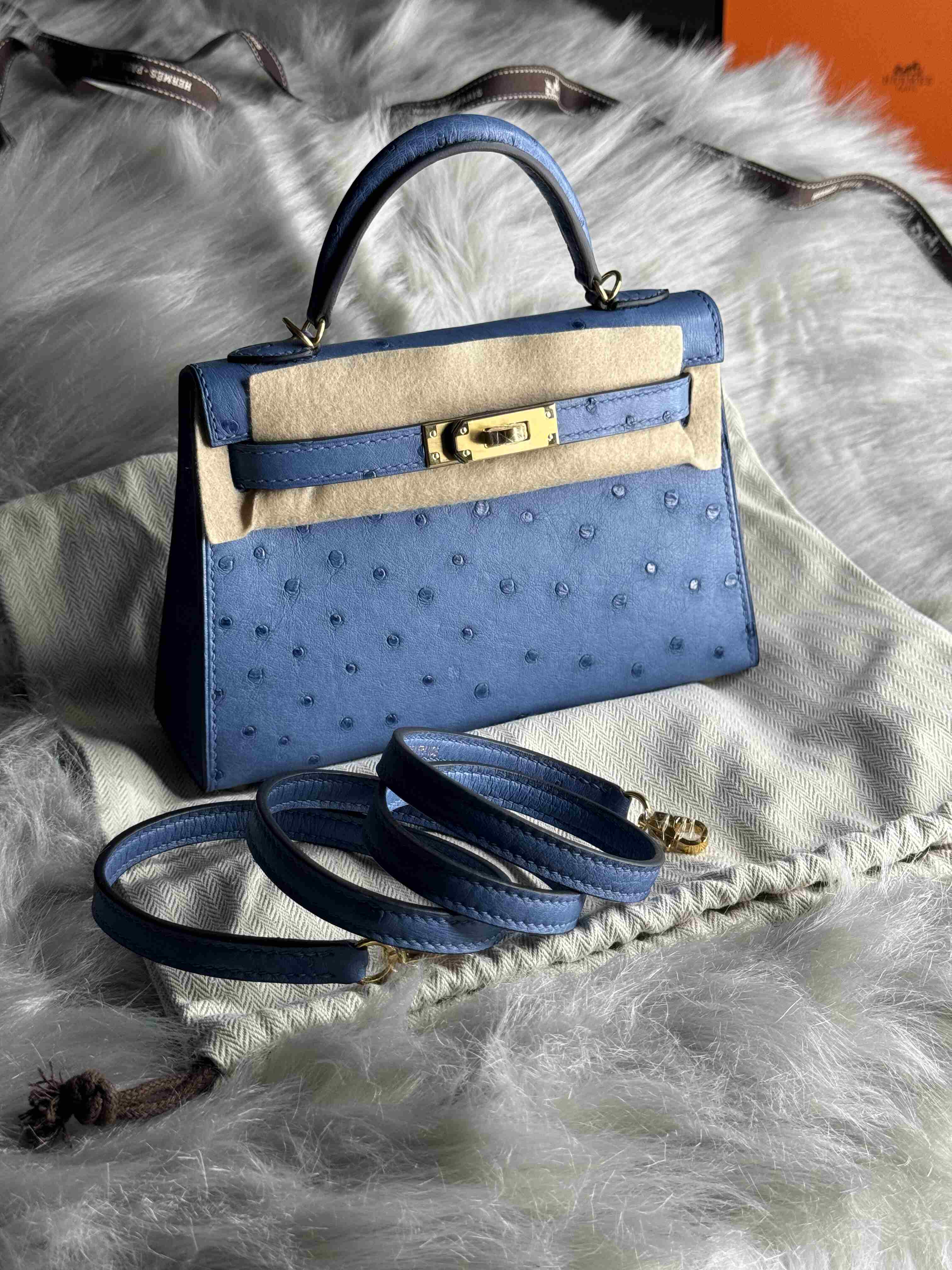 Hermes Mini Kelly Ostrich