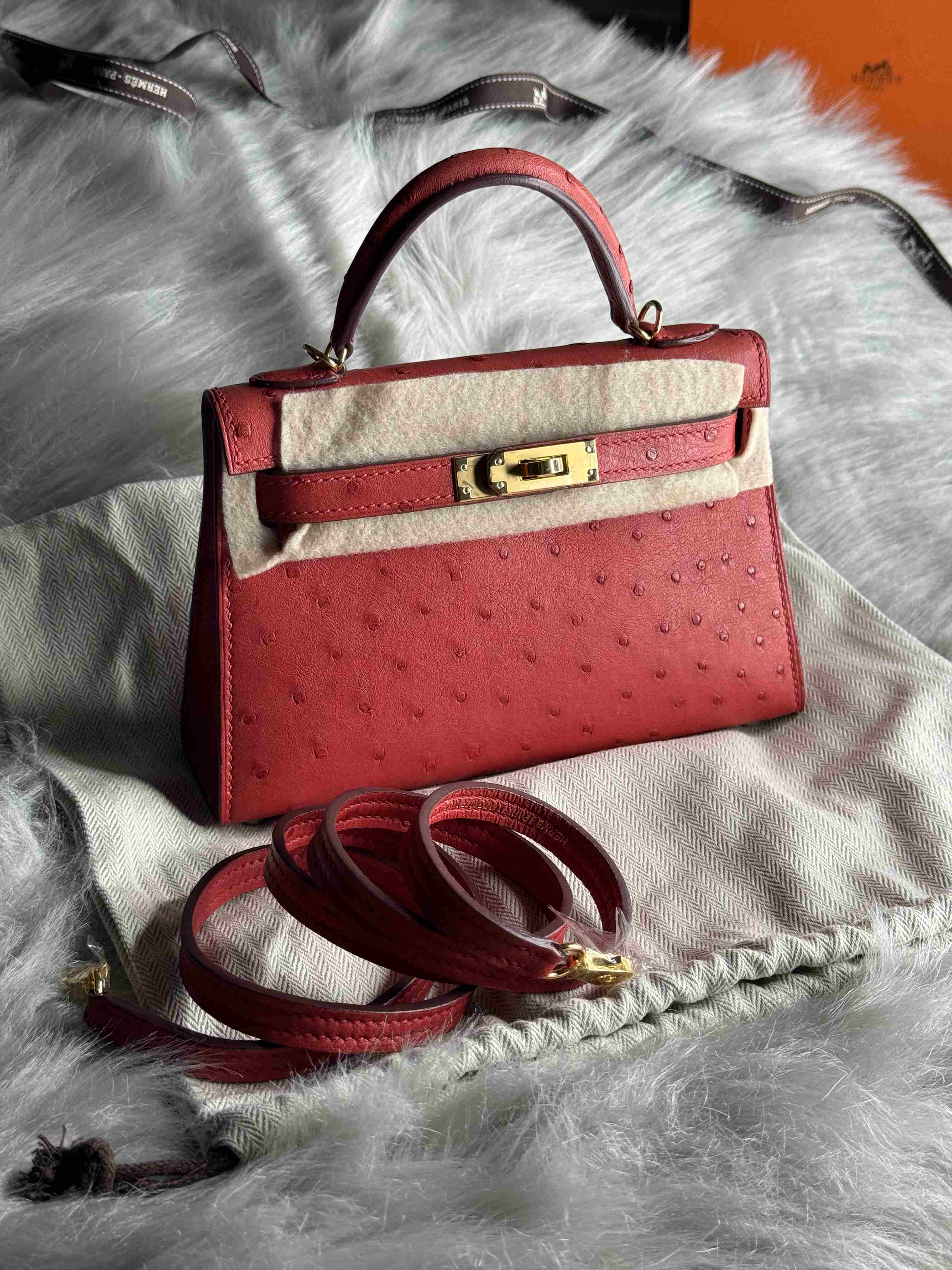 Hermes Mini Kelly Ostrich