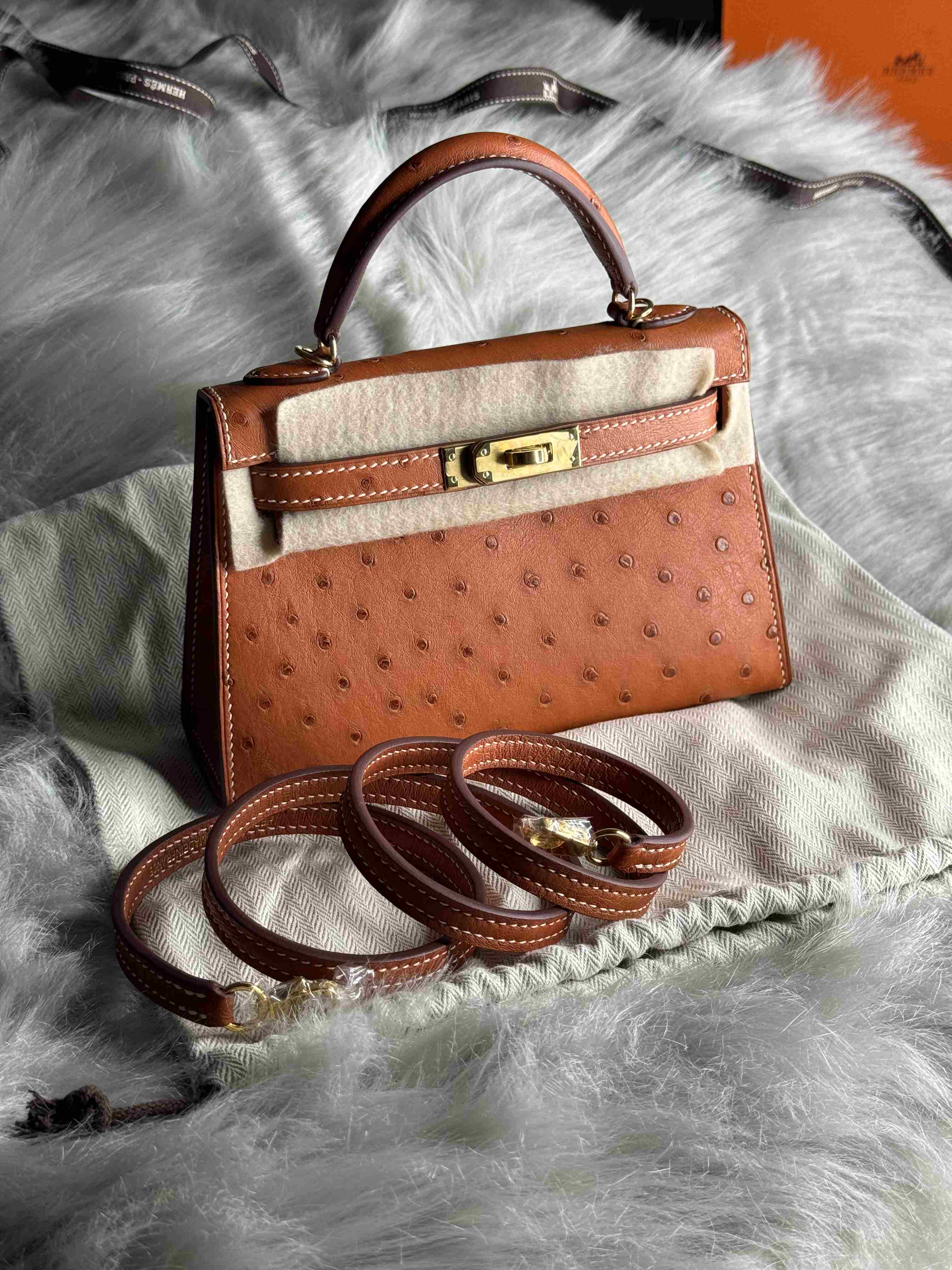 Hermes Mini Kelly Ostrich