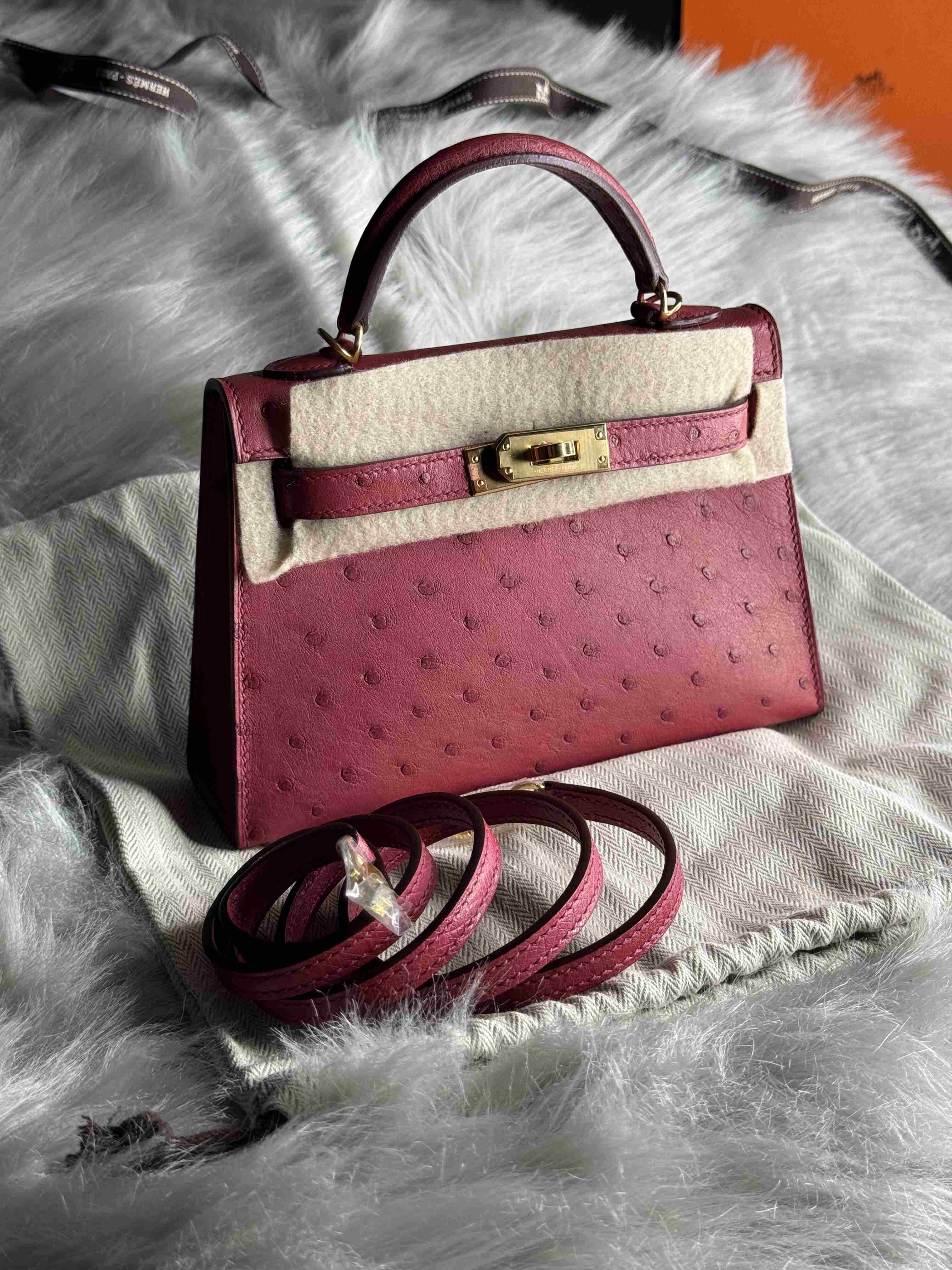 Hermes Mini Kelly Ostrich