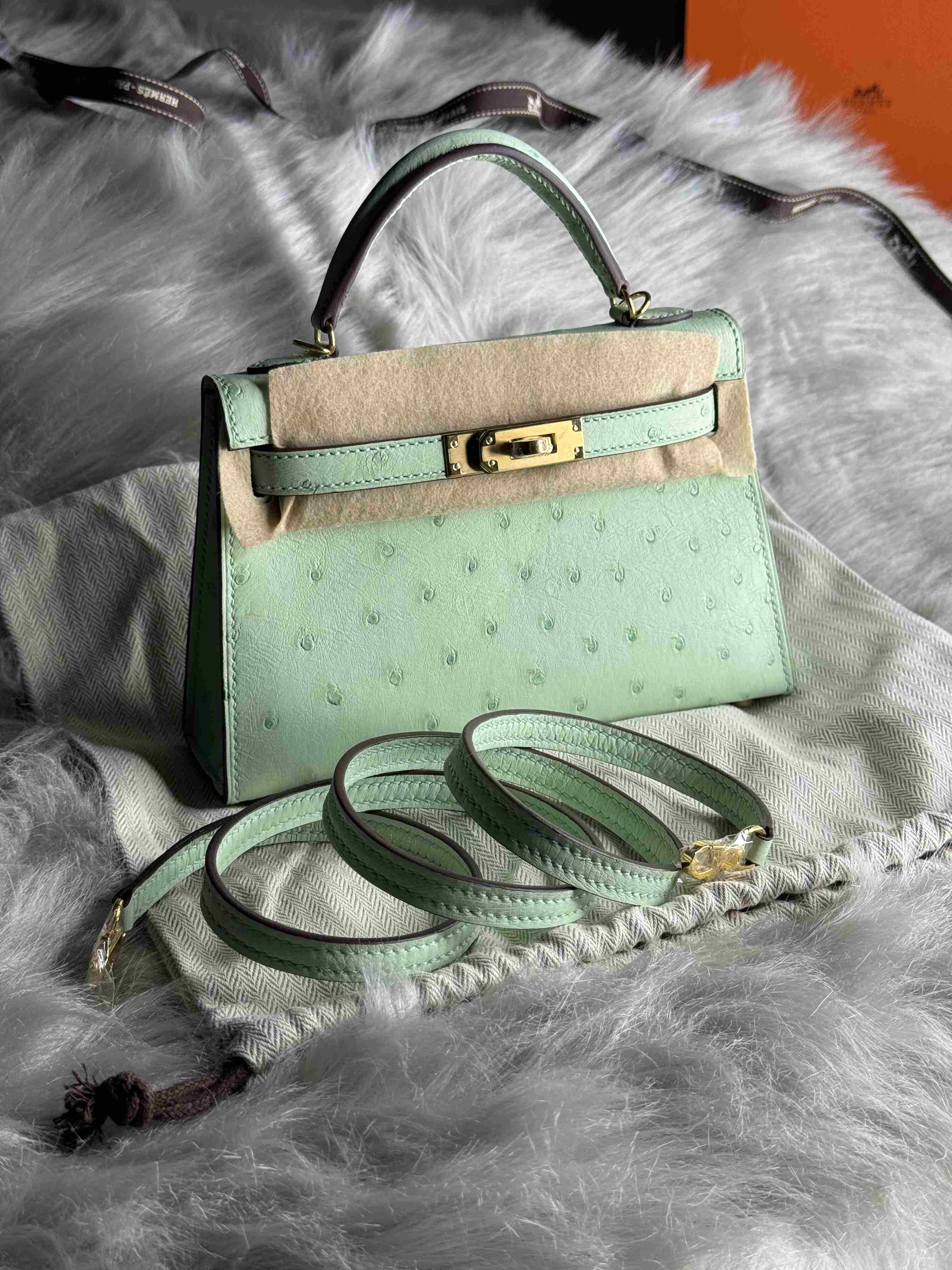 Hermes Mini Kelly Ostrich