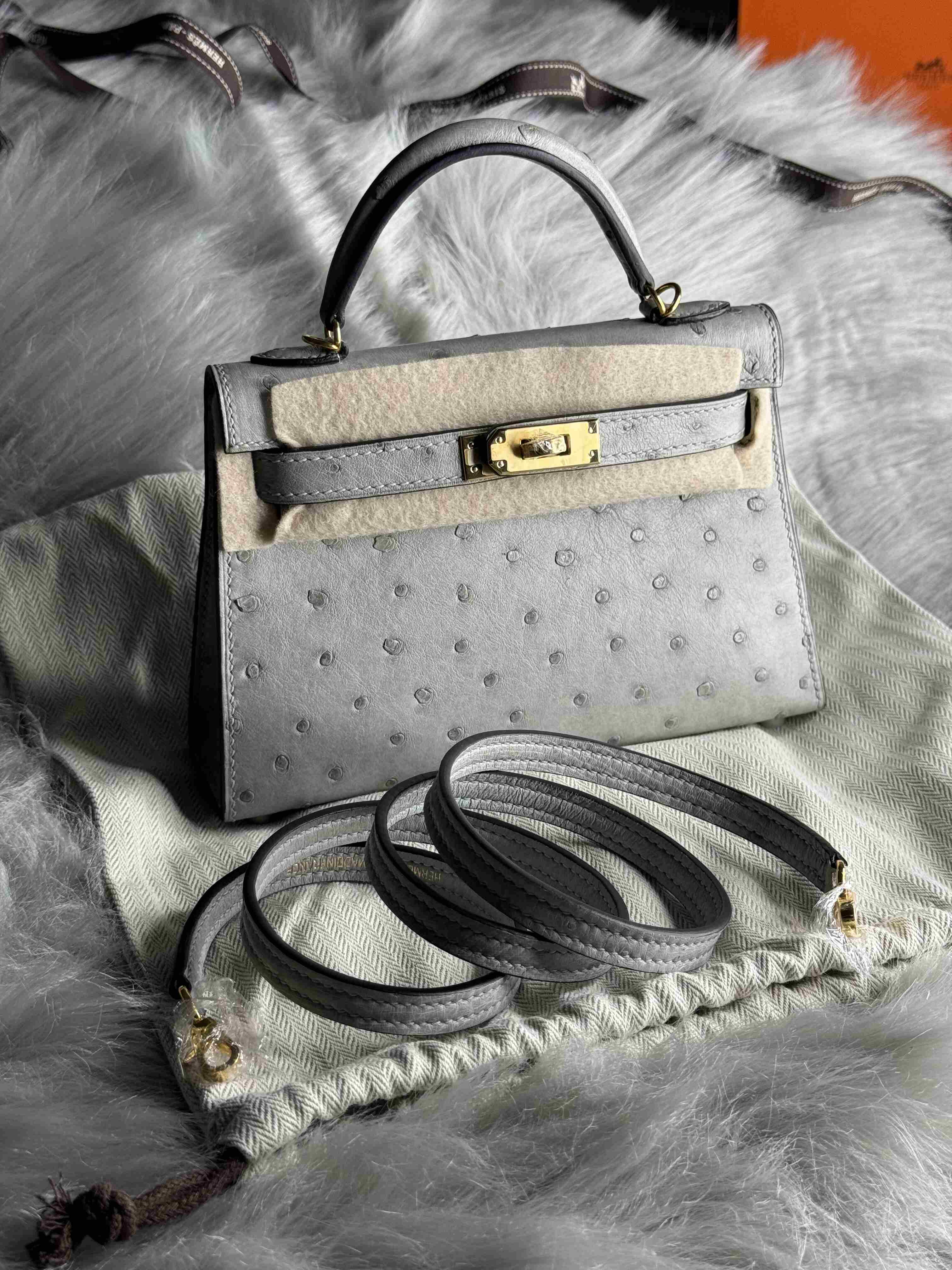 Hermes Mini Kelly Ostrich