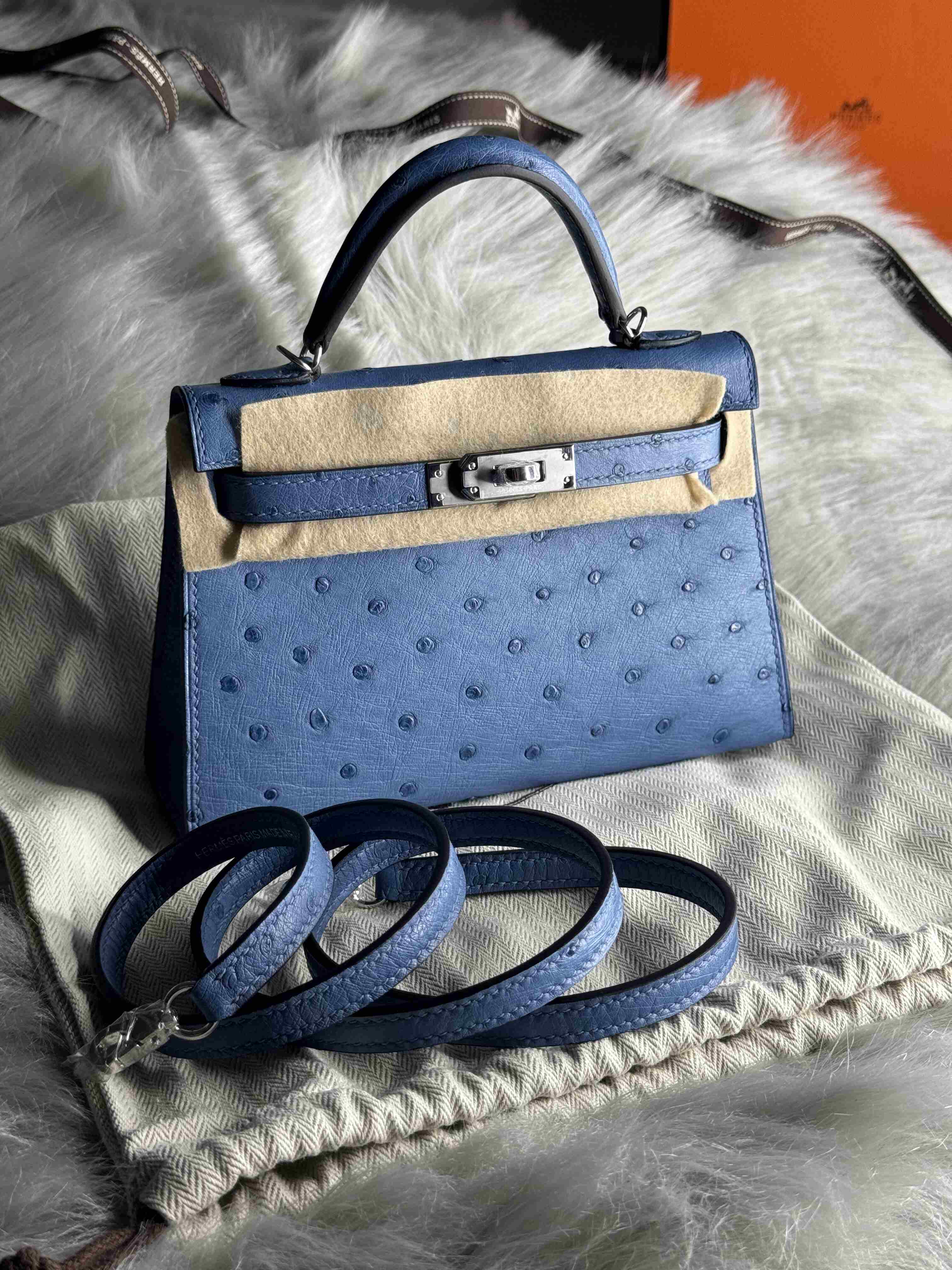 Hermes Mini Kelly Ostrich