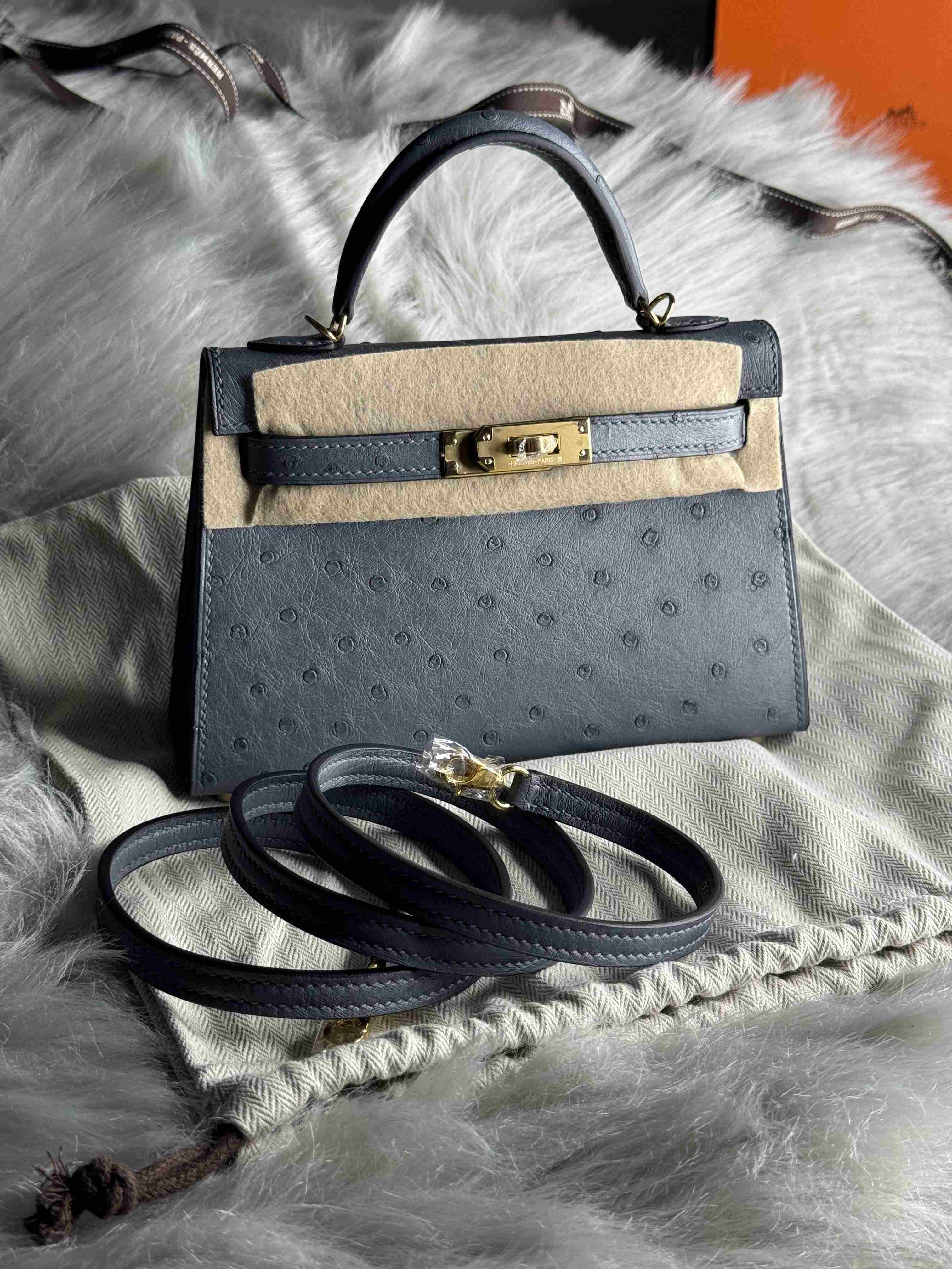 Hermes Mini Kelly Ostrich