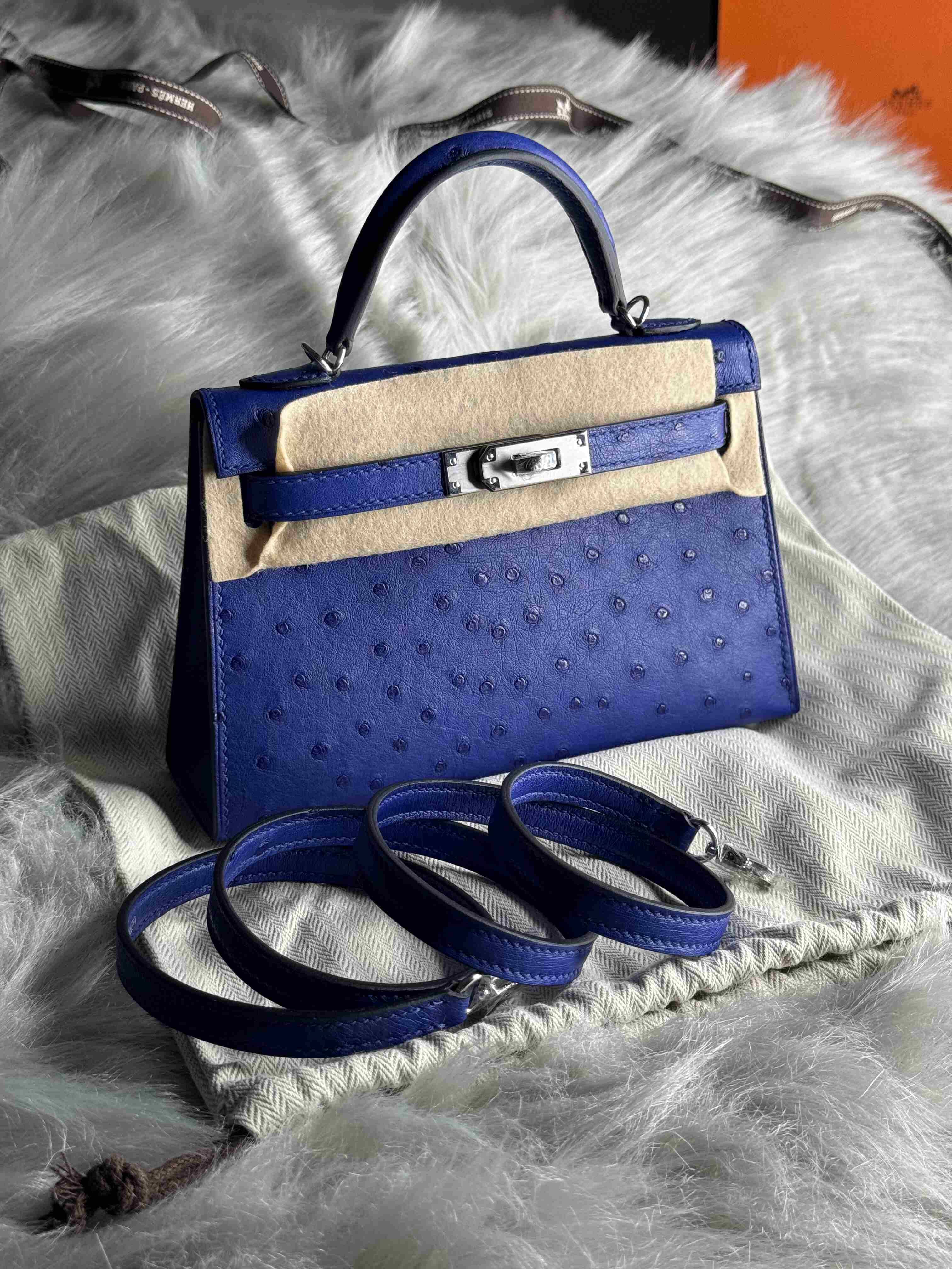 Hermes Mini Kelly Ostrich