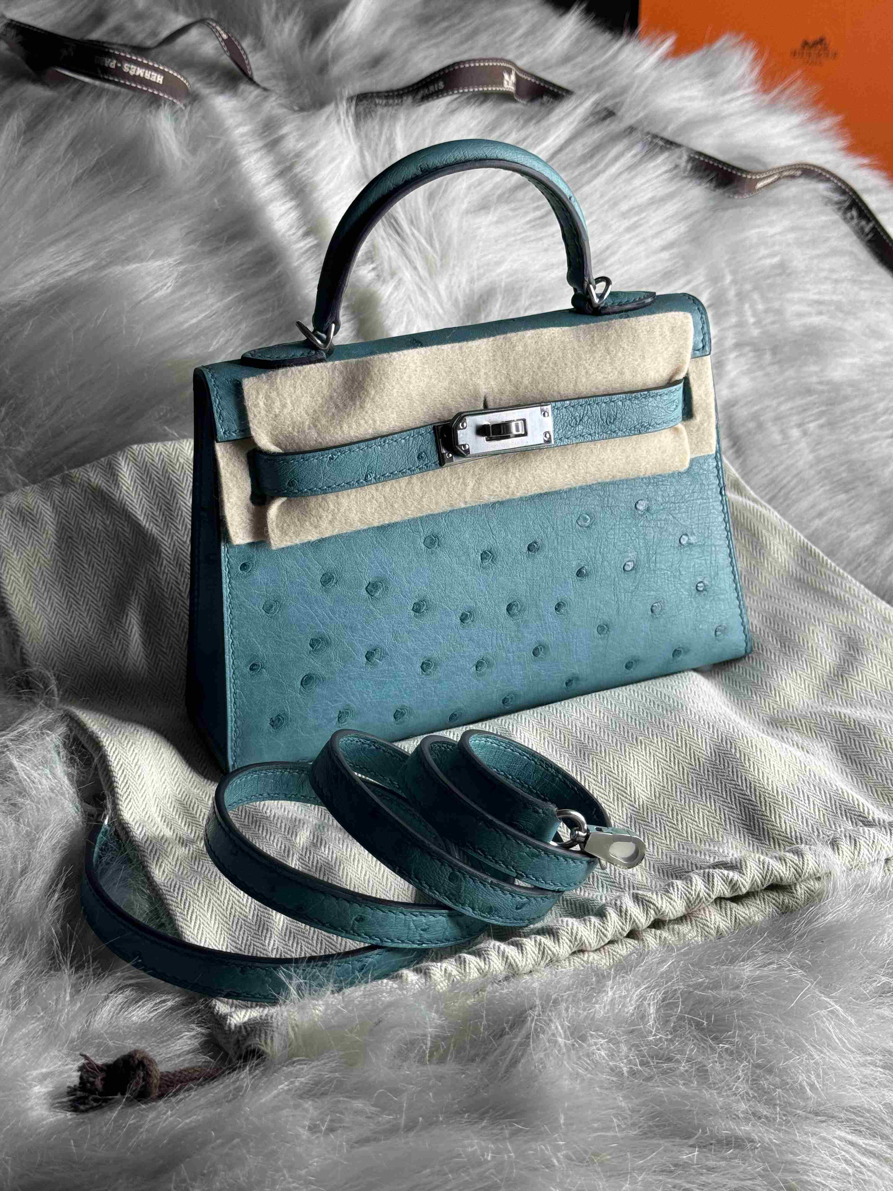 Hermes Mini Kelly Ostrich
