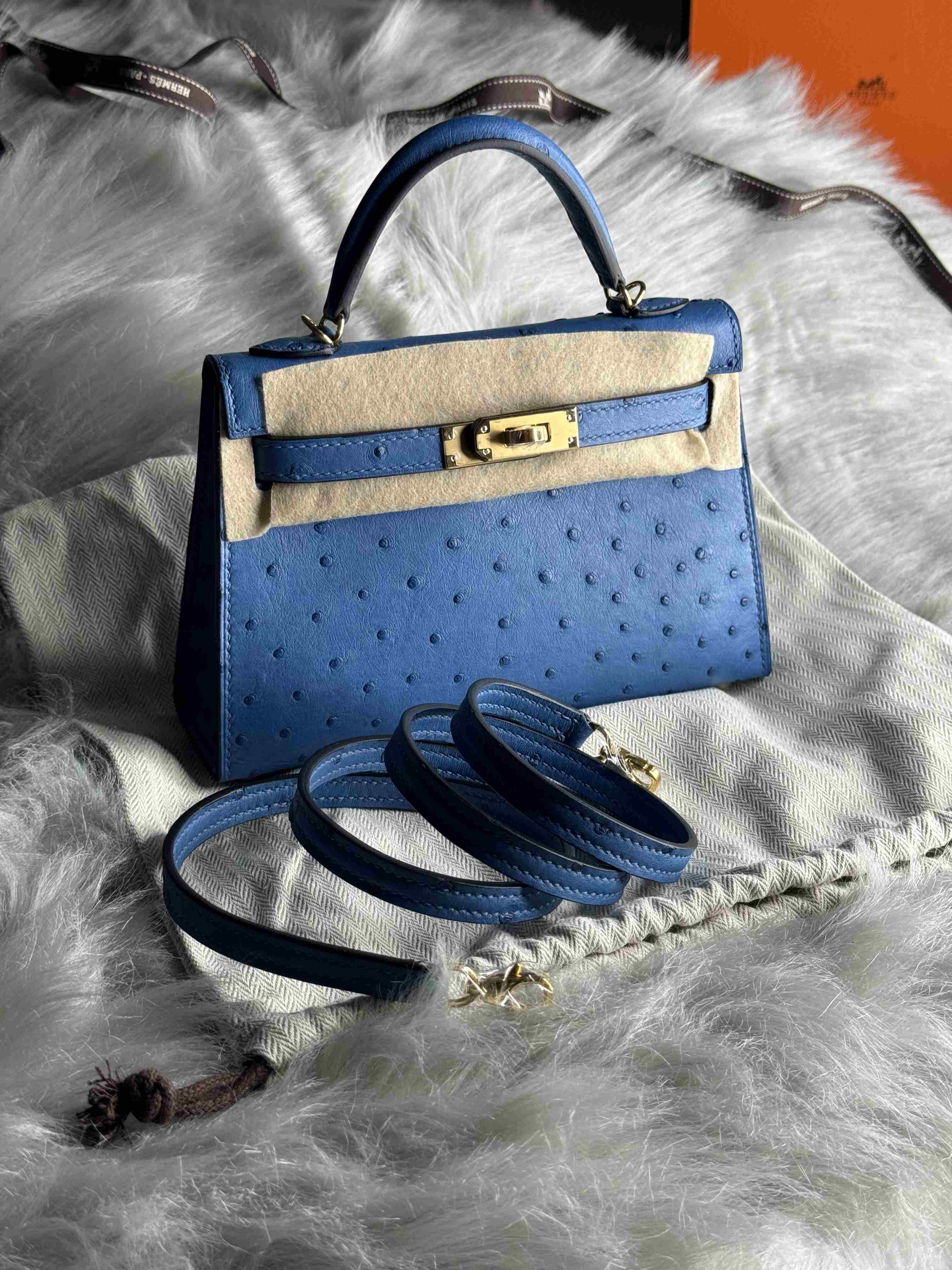 Hermes Mini Kelly Ostrich