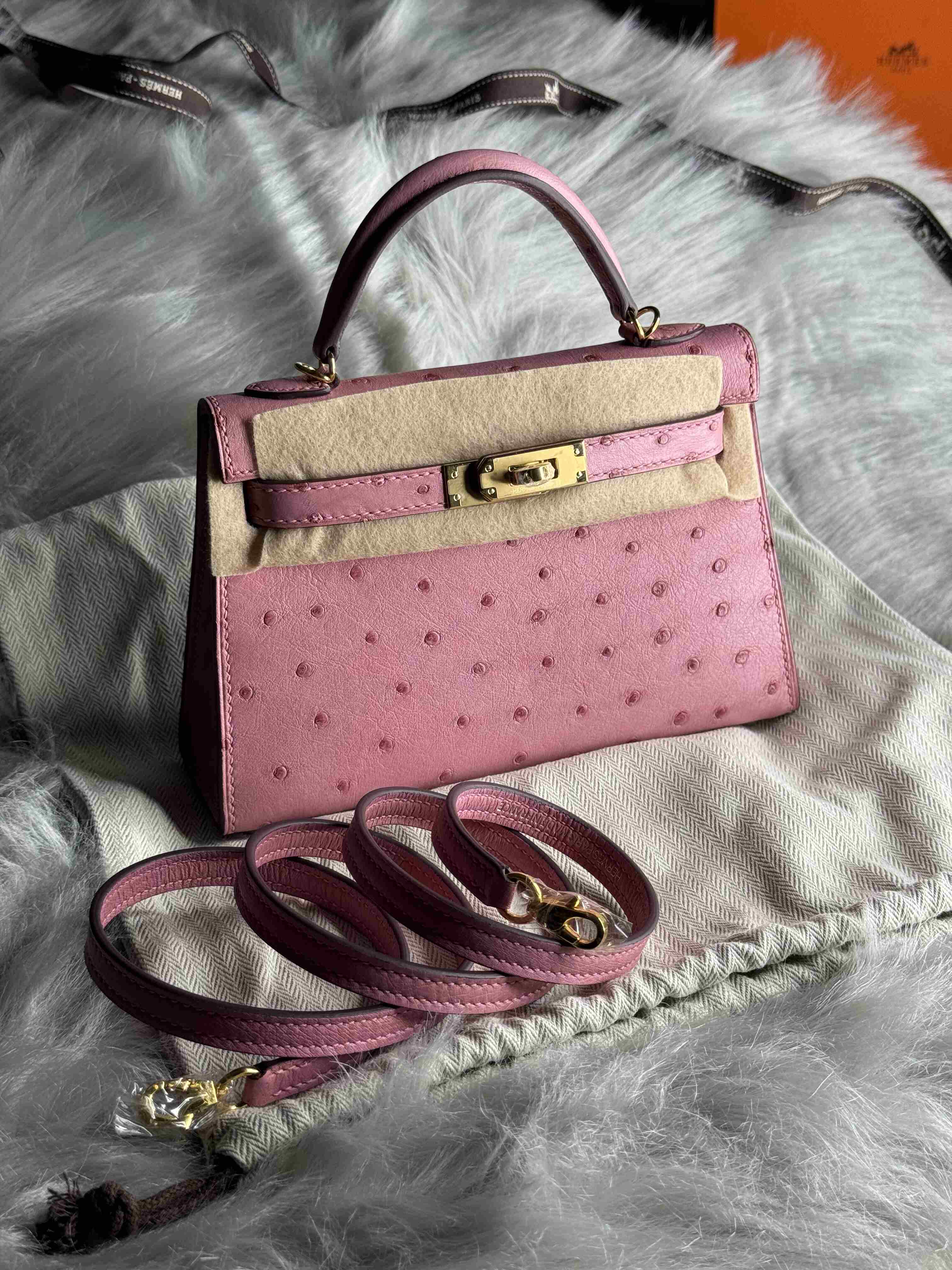 Hermes Mini Kelly Ostrich