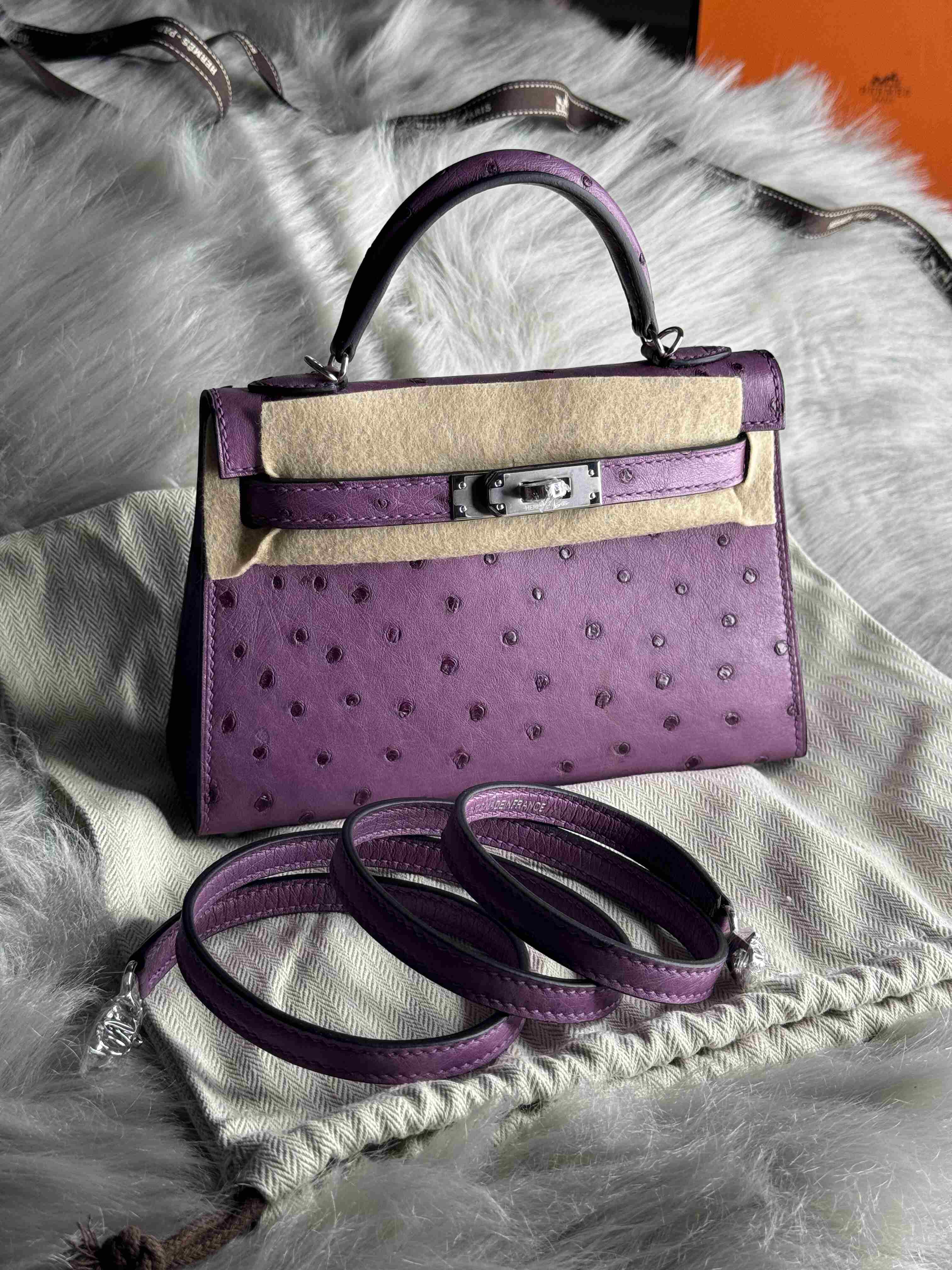 Hermes Mini Kelly Ostrich