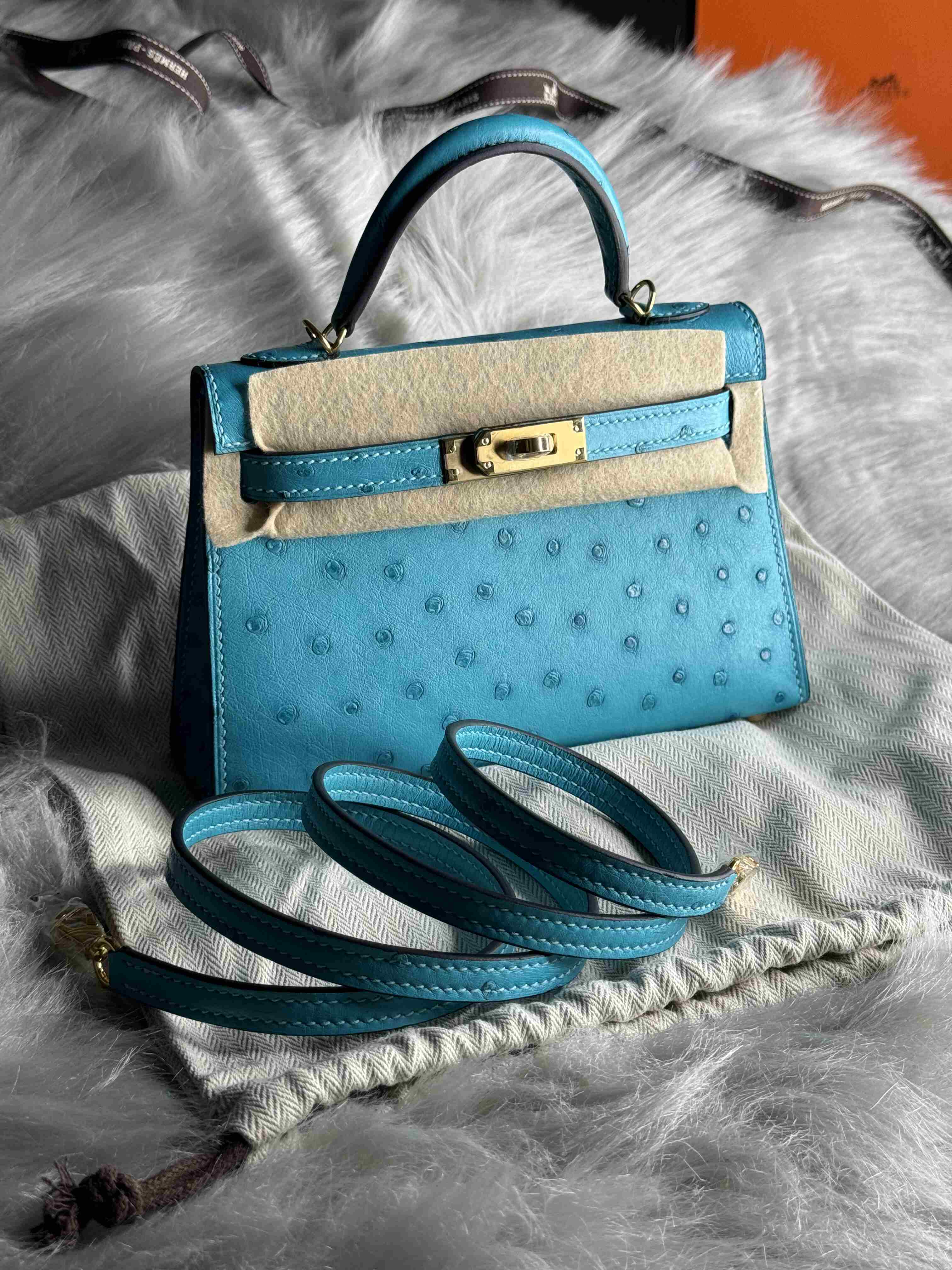 Hermes Mini Kelly Ostrich
