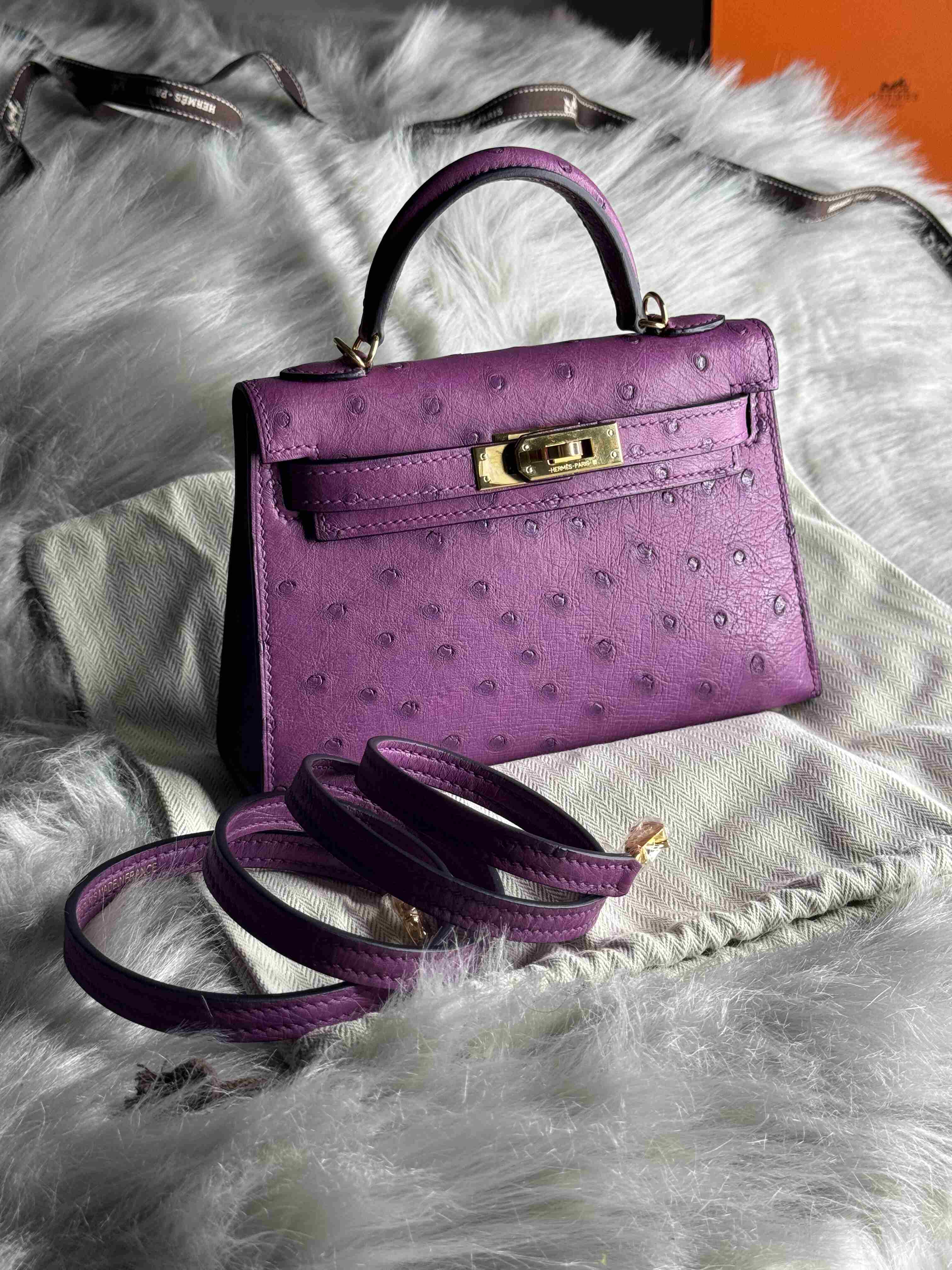 Hermes Mini Kelly Ostrich