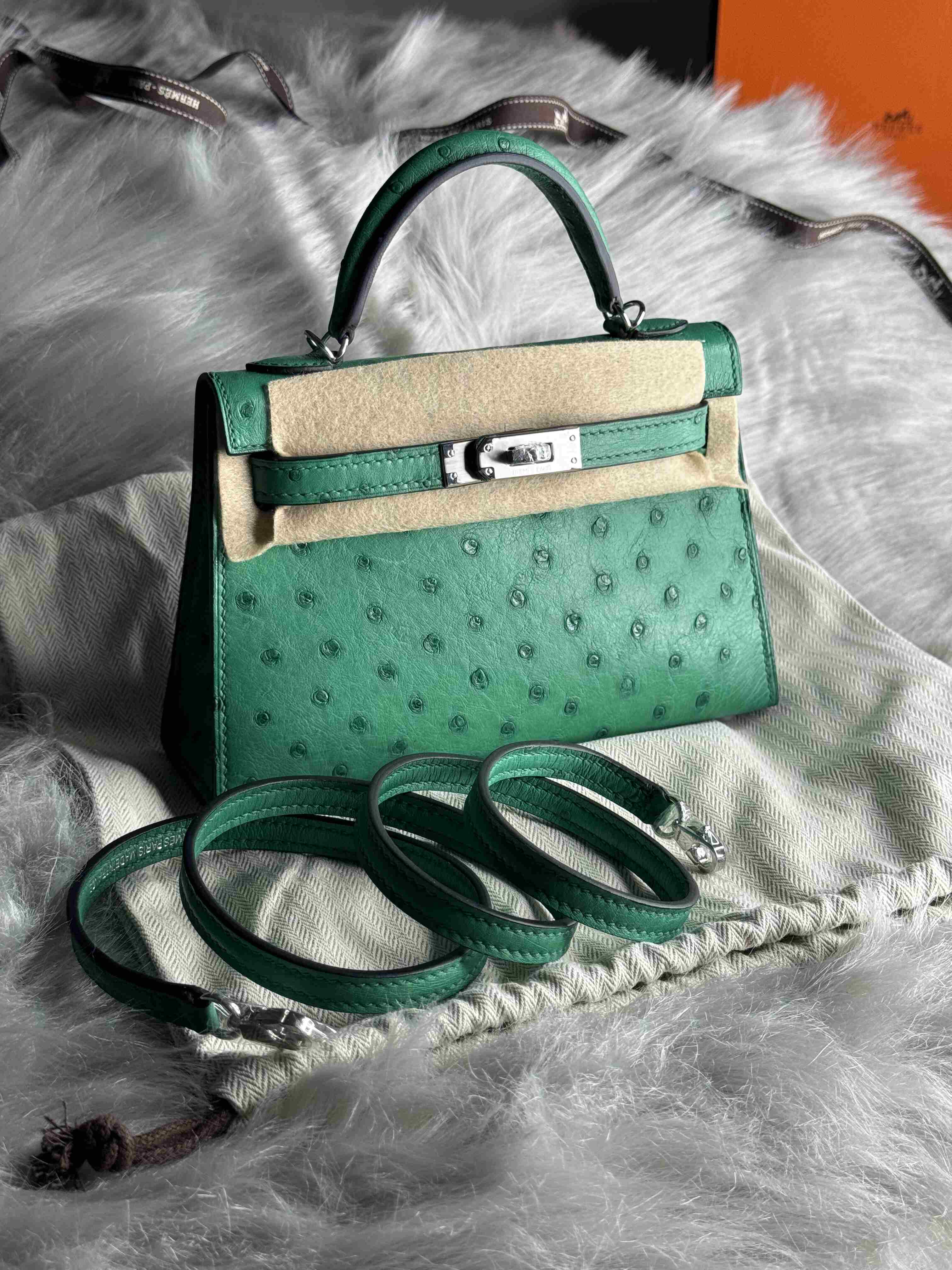 Hermes Mini Kelly Ostrich