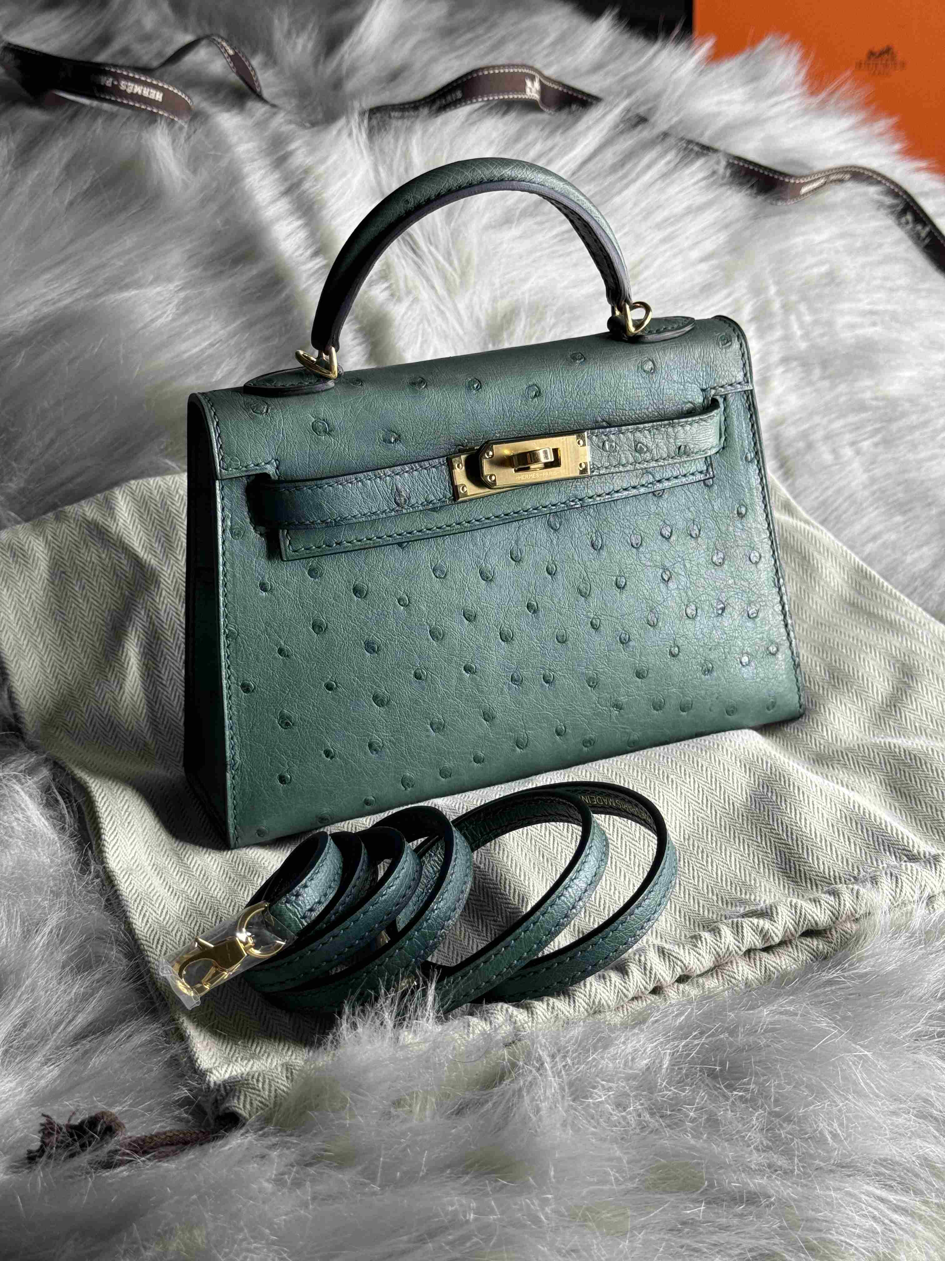 Hermes Mini Kelly Ostrich