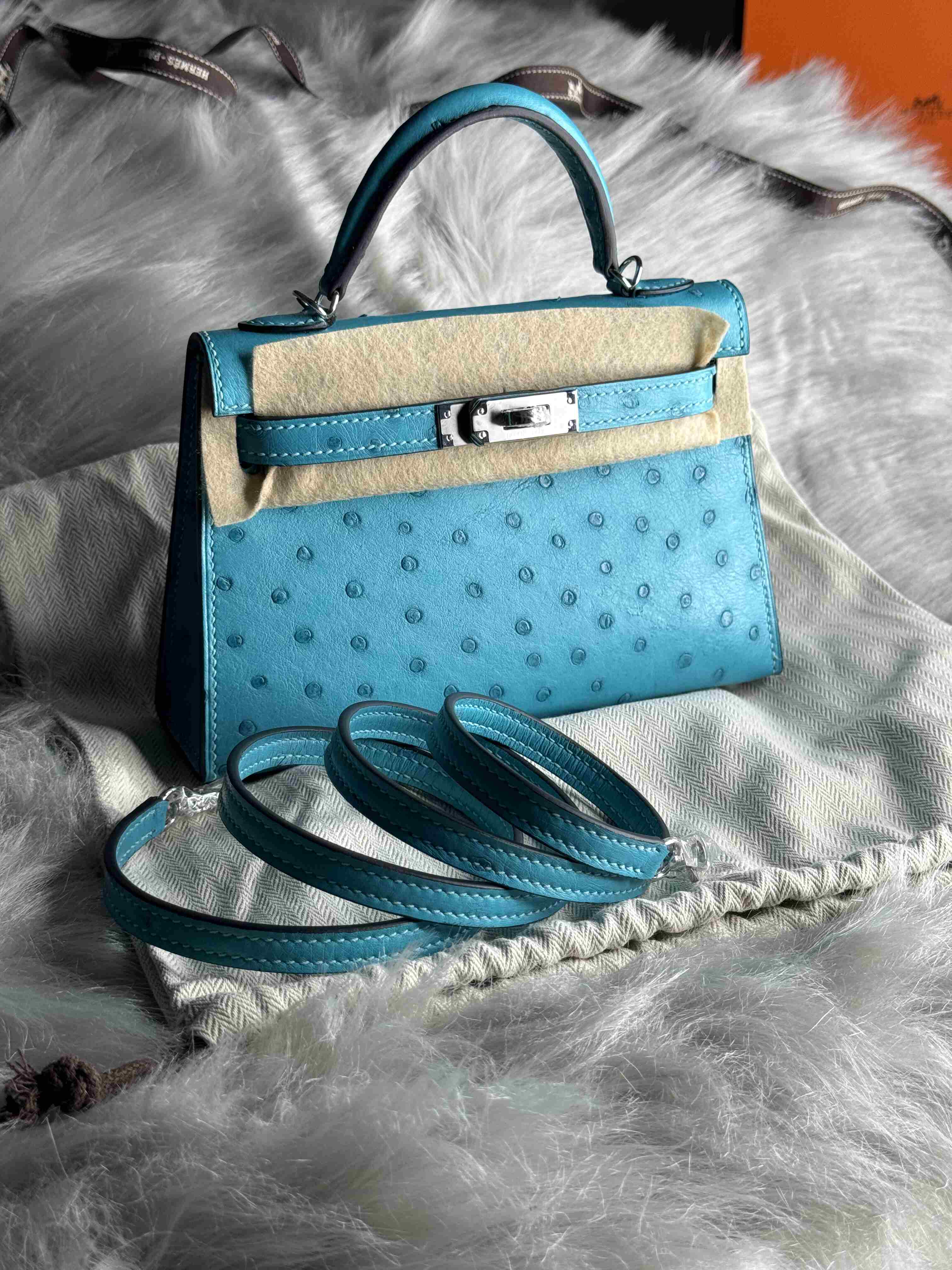 Hermes Mini Kelly Ostrich