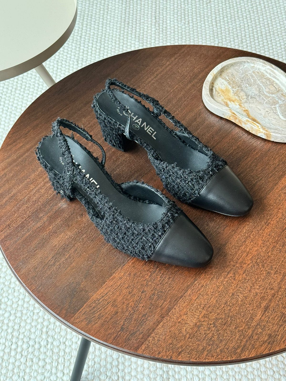 Chanel Slingback Tweed Black – The Ultimate Statement of Chic