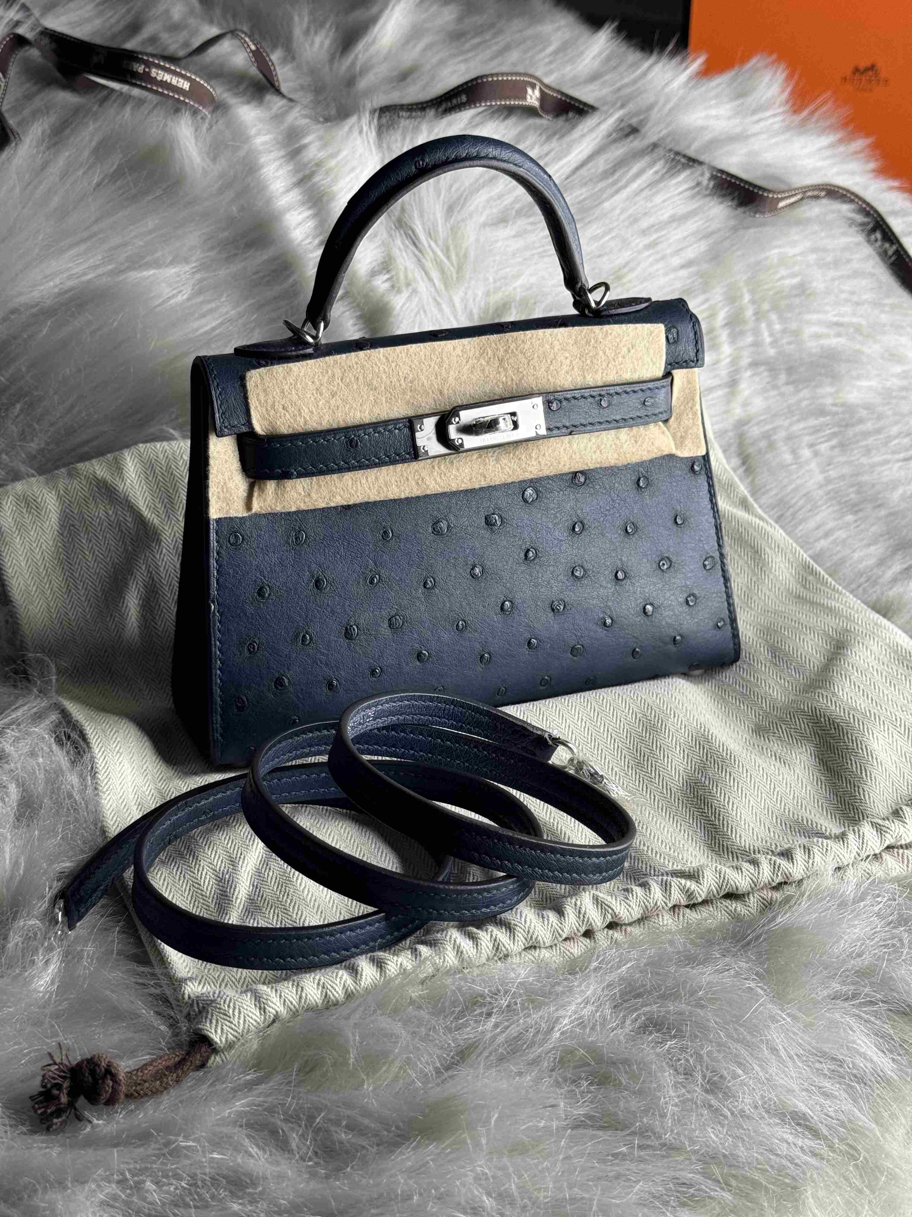 Hermes Mini Kelly Ostrich