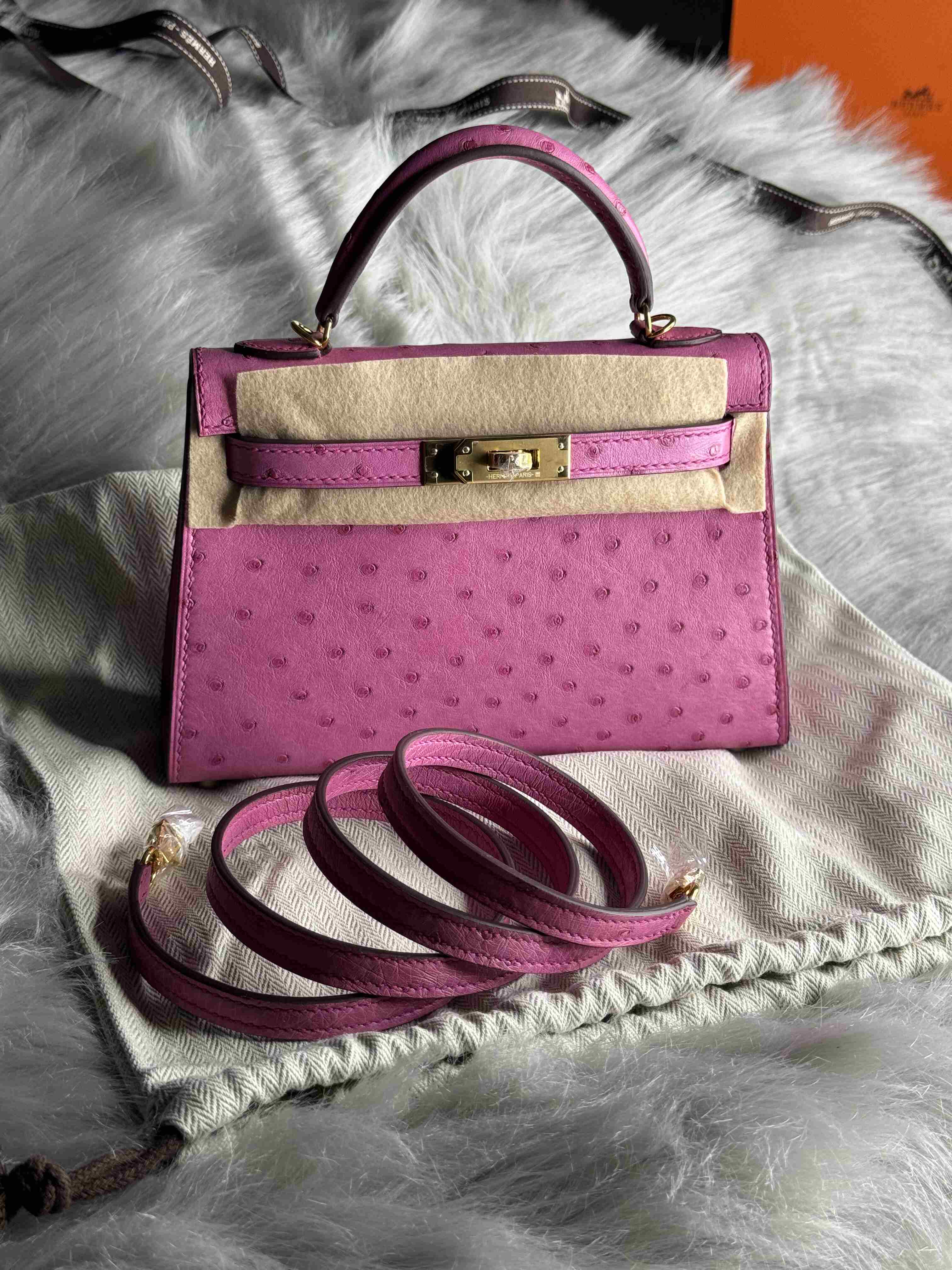 Hermes Mini Kelly Ostrich
