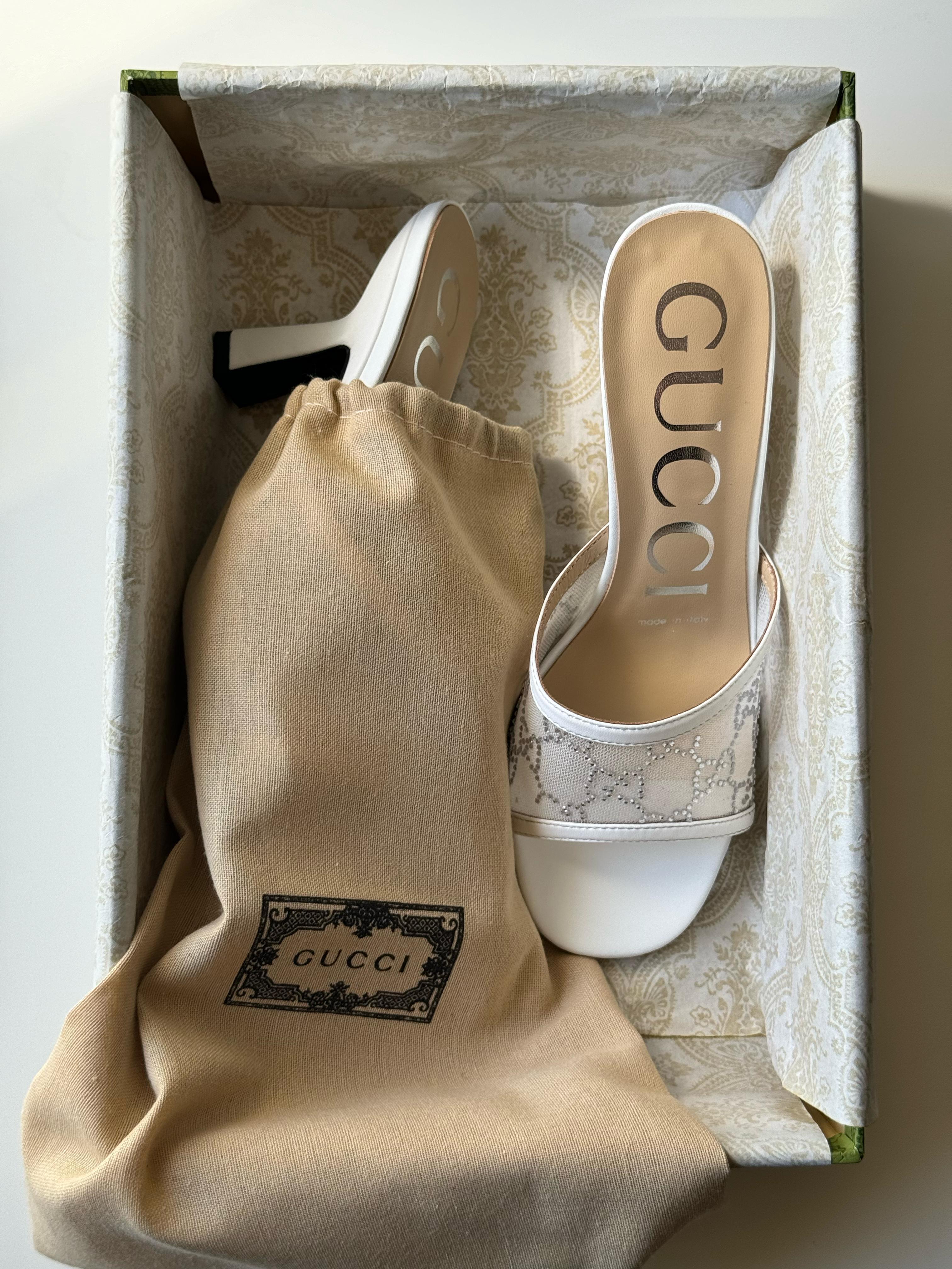 Gucci GG Supreme Mesh Sandals
