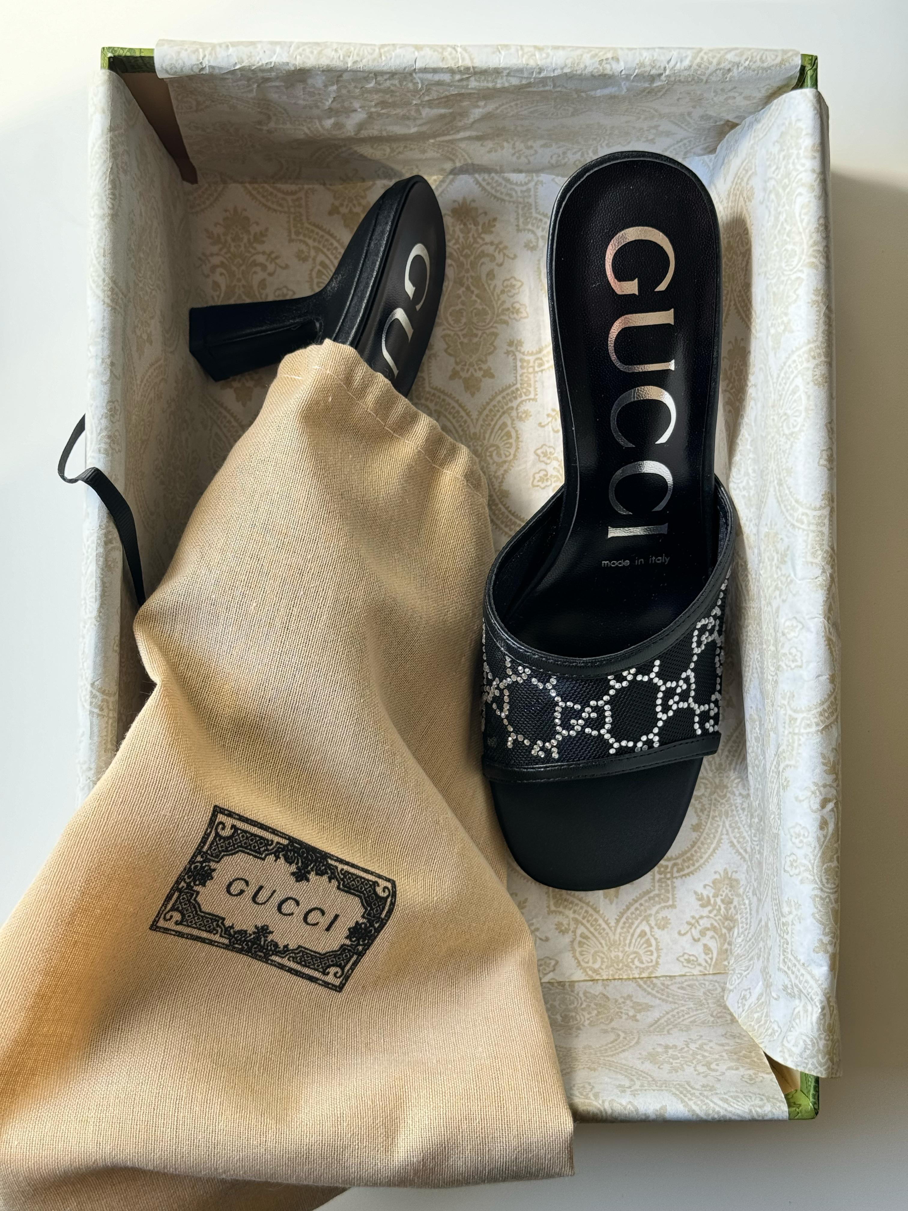 Gucci GG Supreme Mesh Sandals