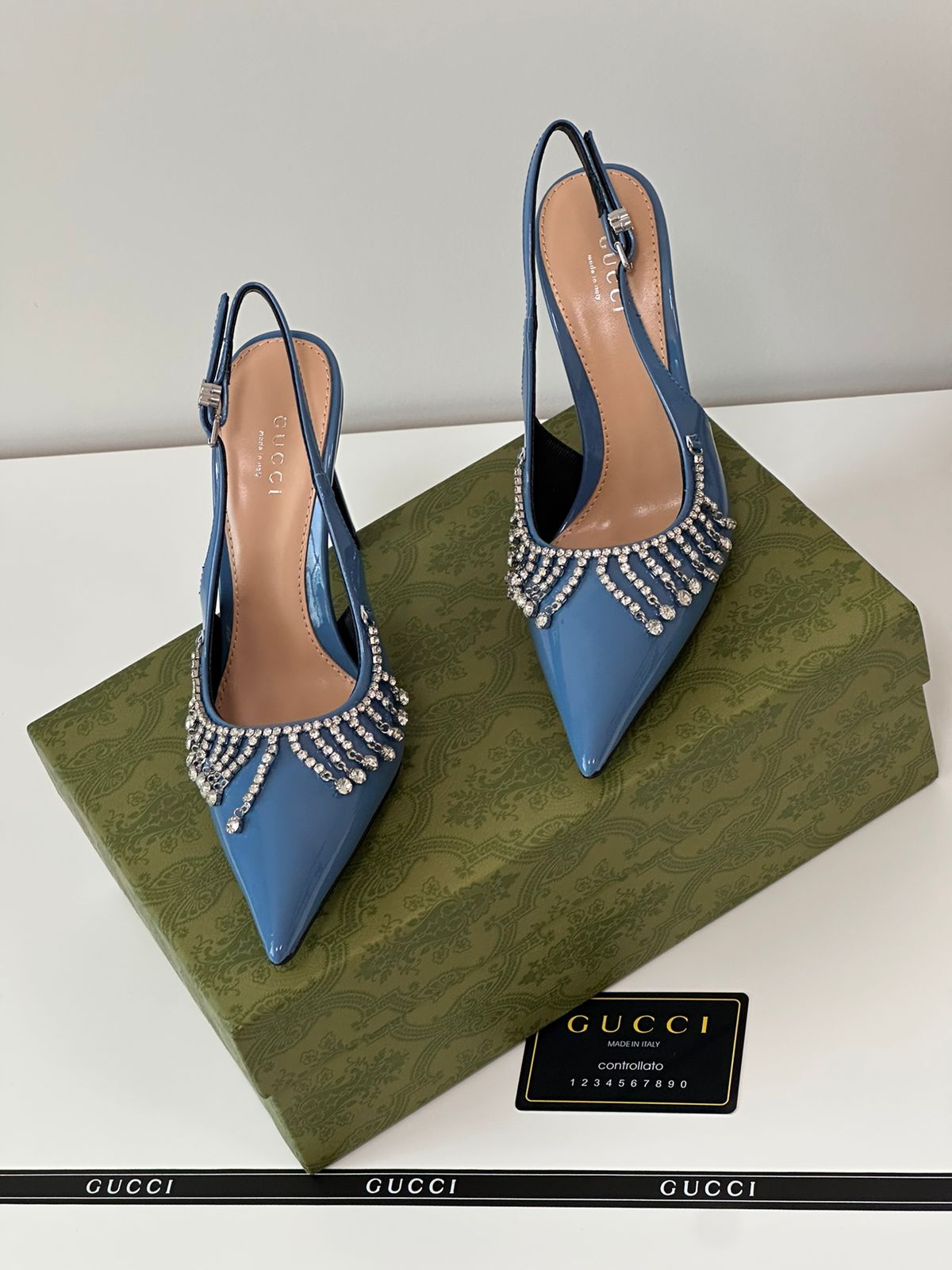 Gucci Guinevere Leather Slingback Pumps