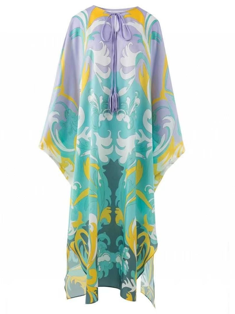 Emilio Pucci Iride-Print Kaftan Dress