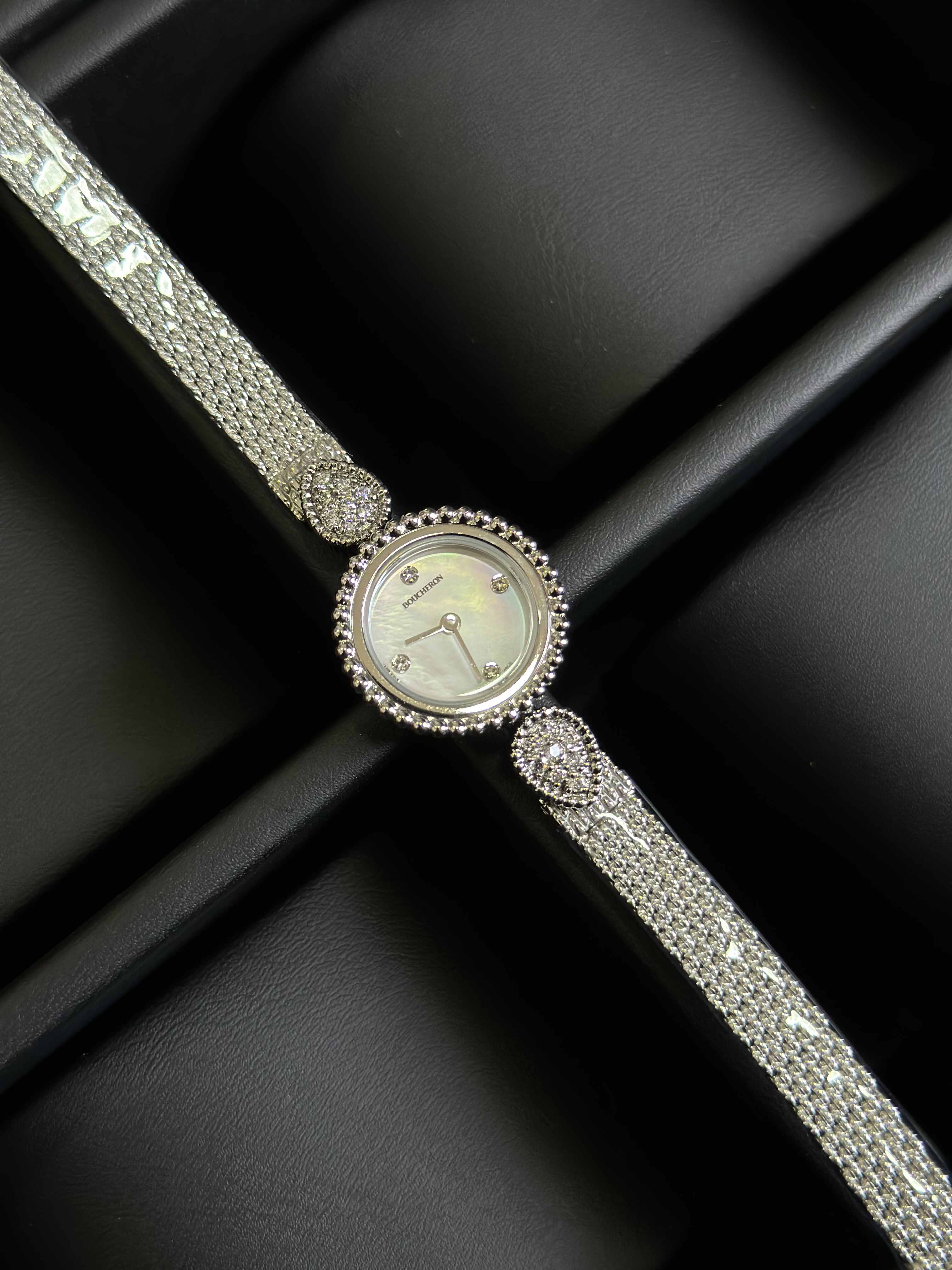 Boucheron Serpent Bohème Diamond Bracelet Watch – Silver Mother of Pearl Dial
