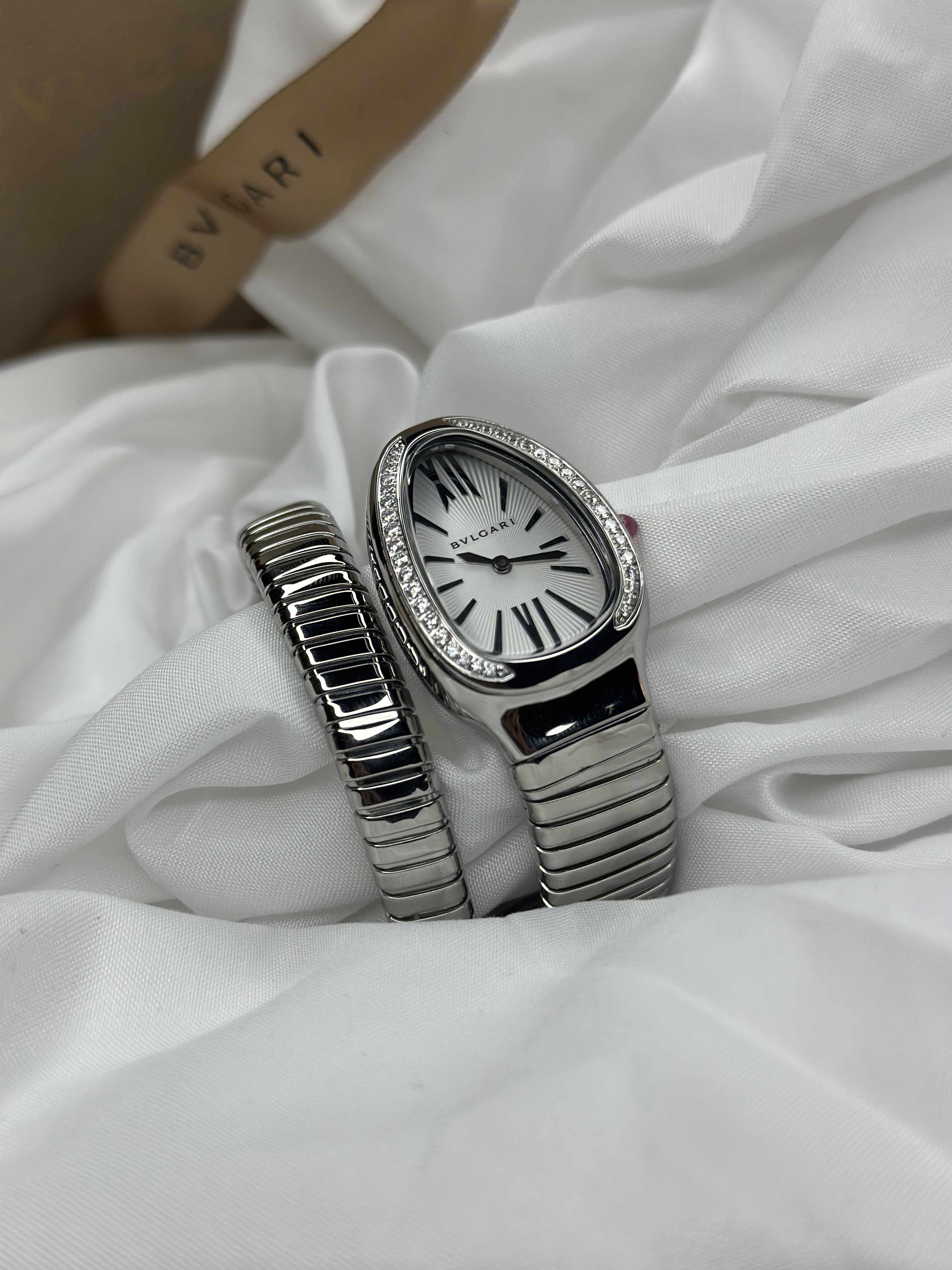 Bvlgari Serpenti Tubogas Silver Steel Ladies Watch Collection