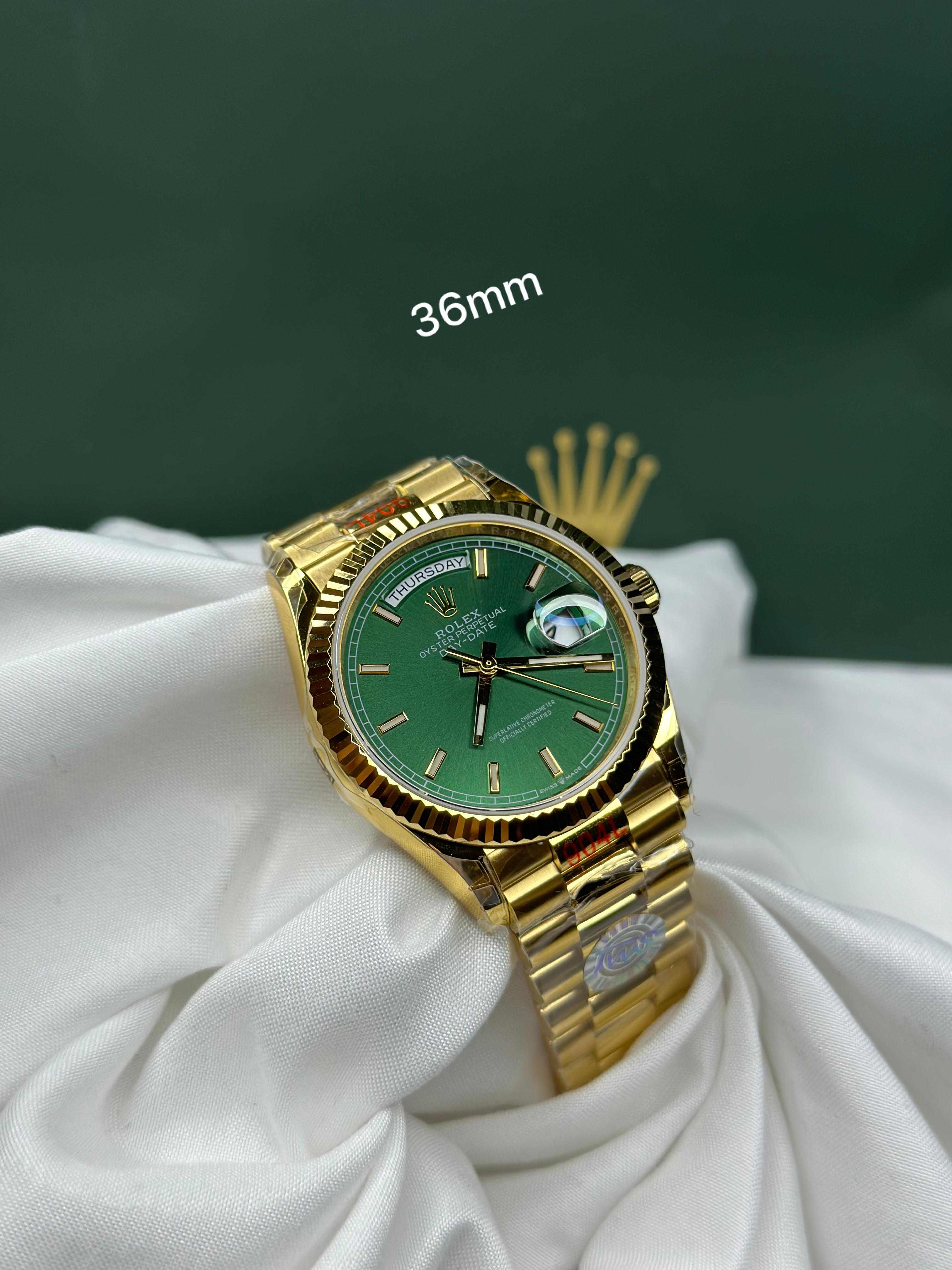 Rolex Lady Day-Date 36mm – Gold-Tone Steel Edition (President Bracelet)