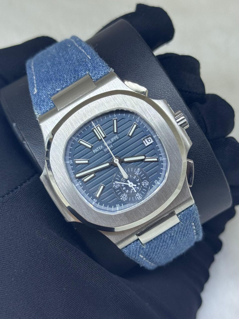 Patek Philippe Nautilus – Blue Dial & Denim Strap Edition