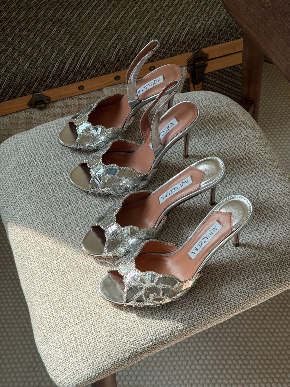 Aquazzura Crystal Embellished Heels