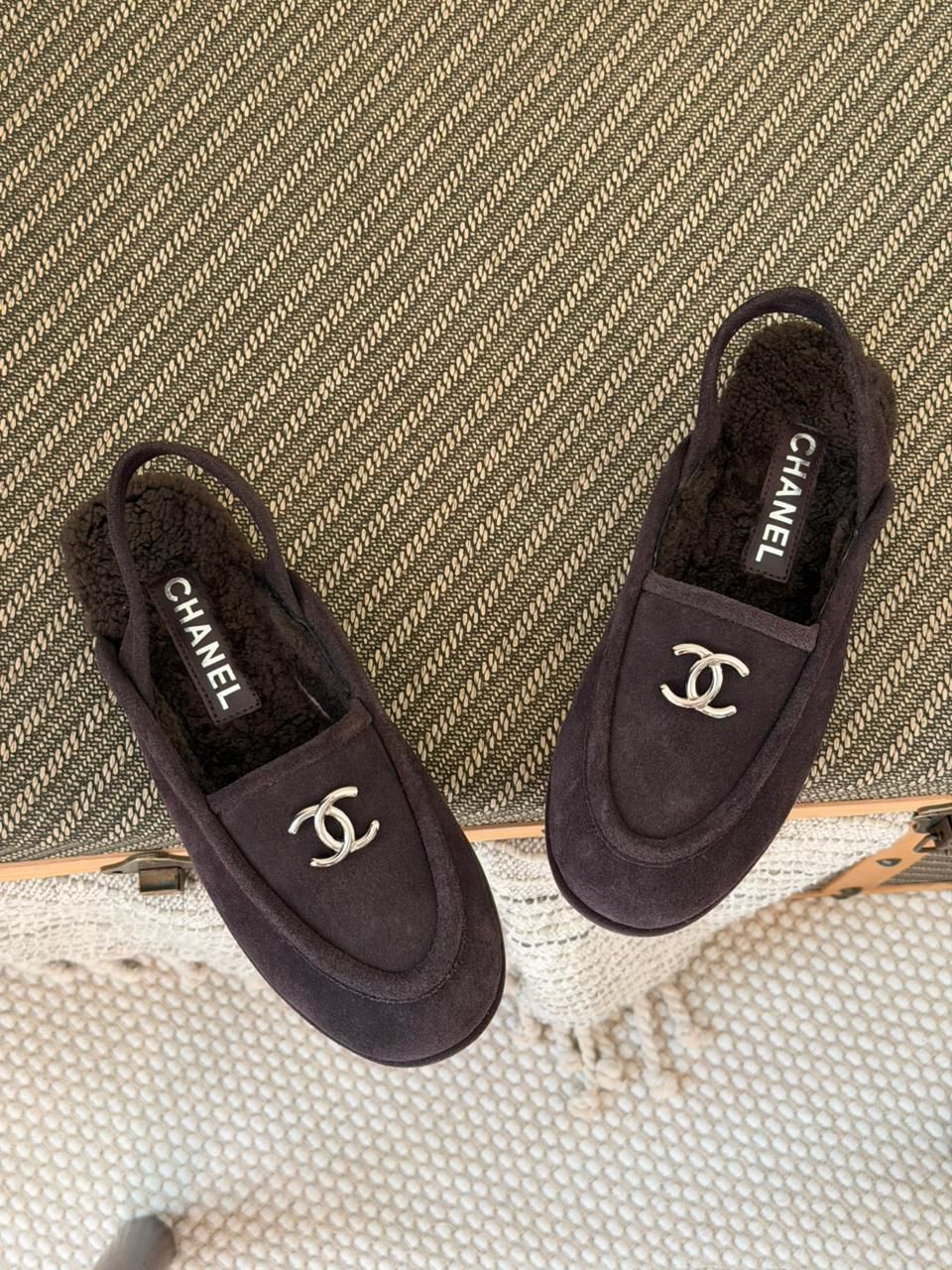 Chanel Women’s Shearling Slingback Loafers – Winter Cozy Collection