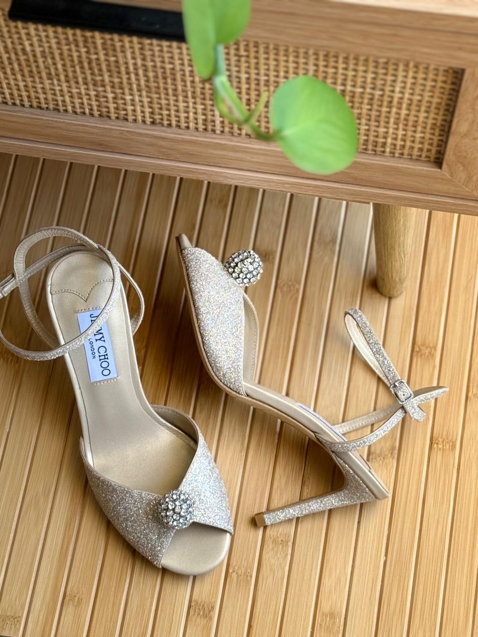 Jimmy Choo Crystal Heel Sandals – Glitter Collection