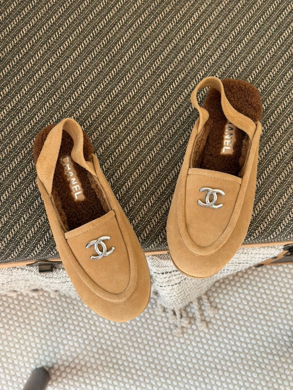 Chanel Women’s Shearling Slingback Loafers – Winter Cozy Collection