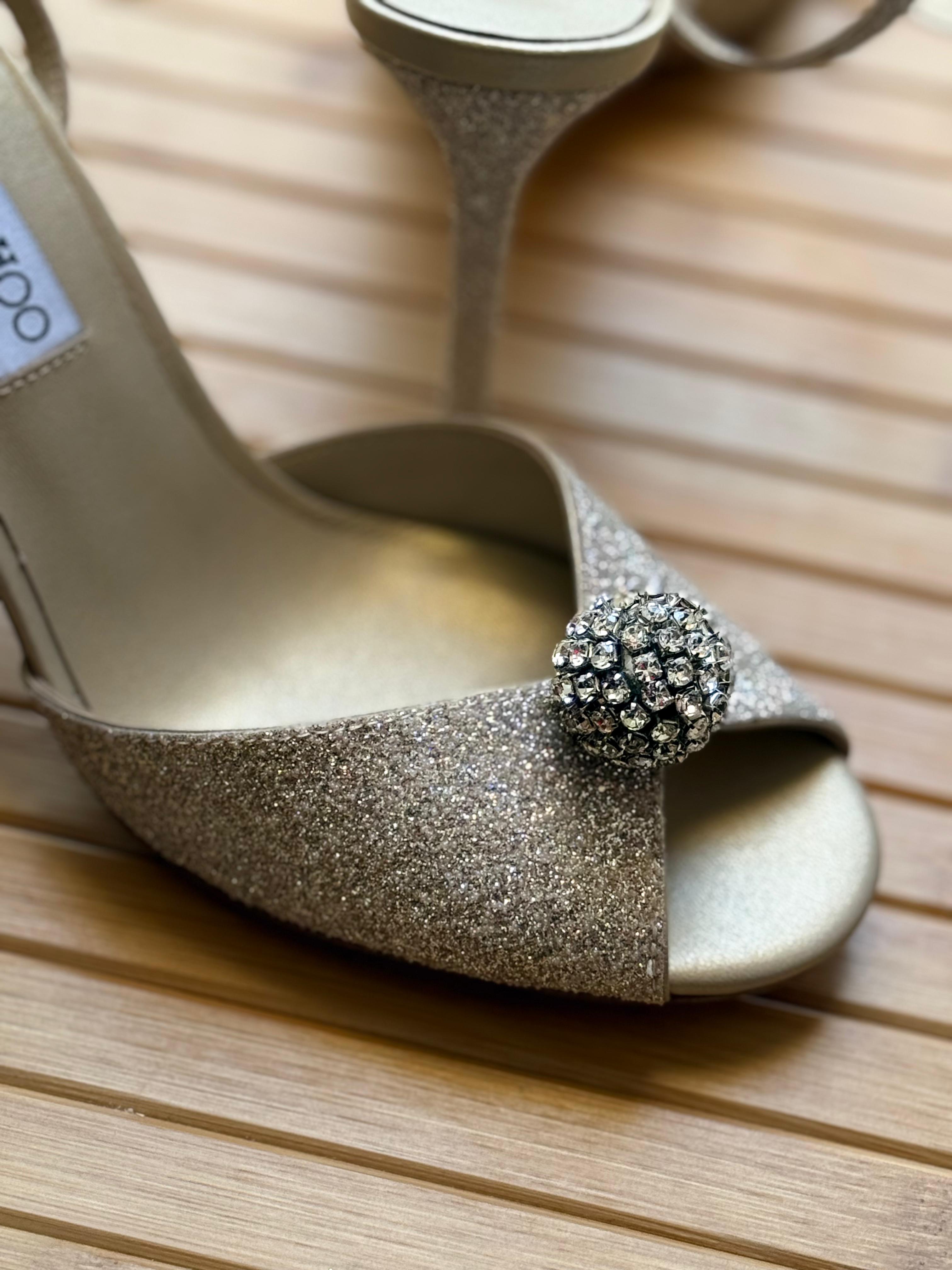 Jimmy Choo Crystal Heel Sandals – Glitter Collection