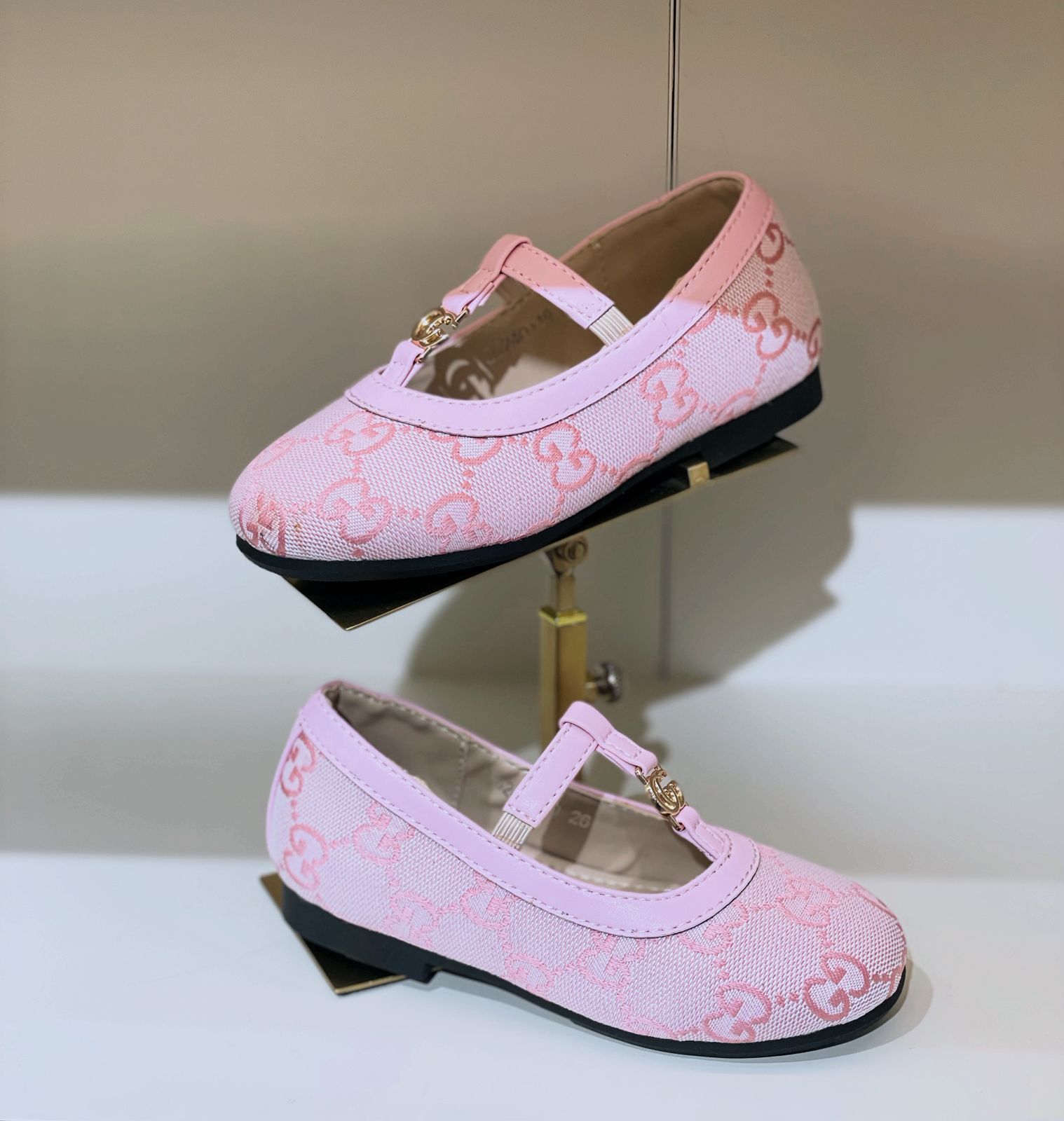 Gucci Kids Canvas Mary Jane Shoes – Iconic GG Pattern