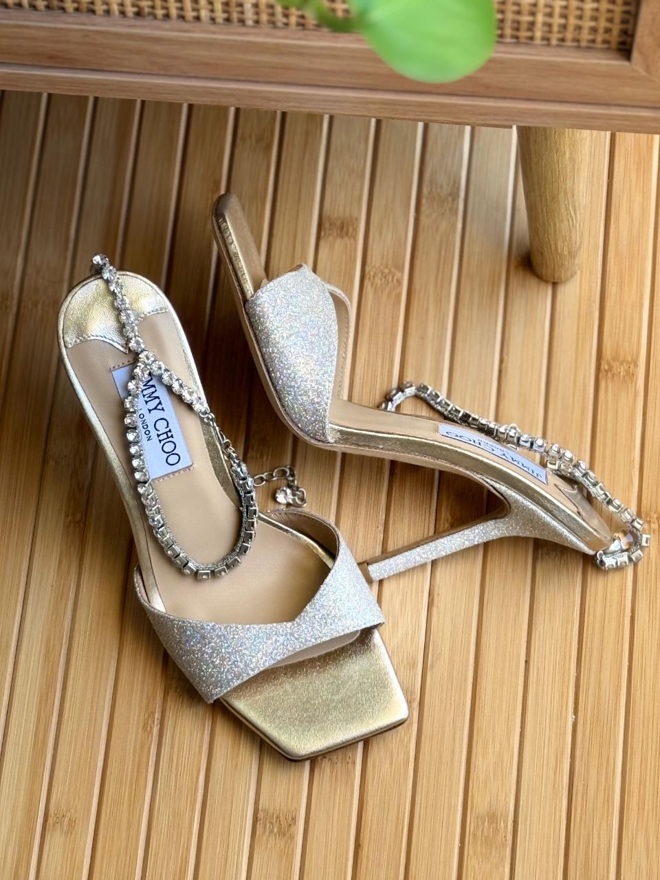 Jimmy Choo Crystal Heel Sandals – Glitter Collection